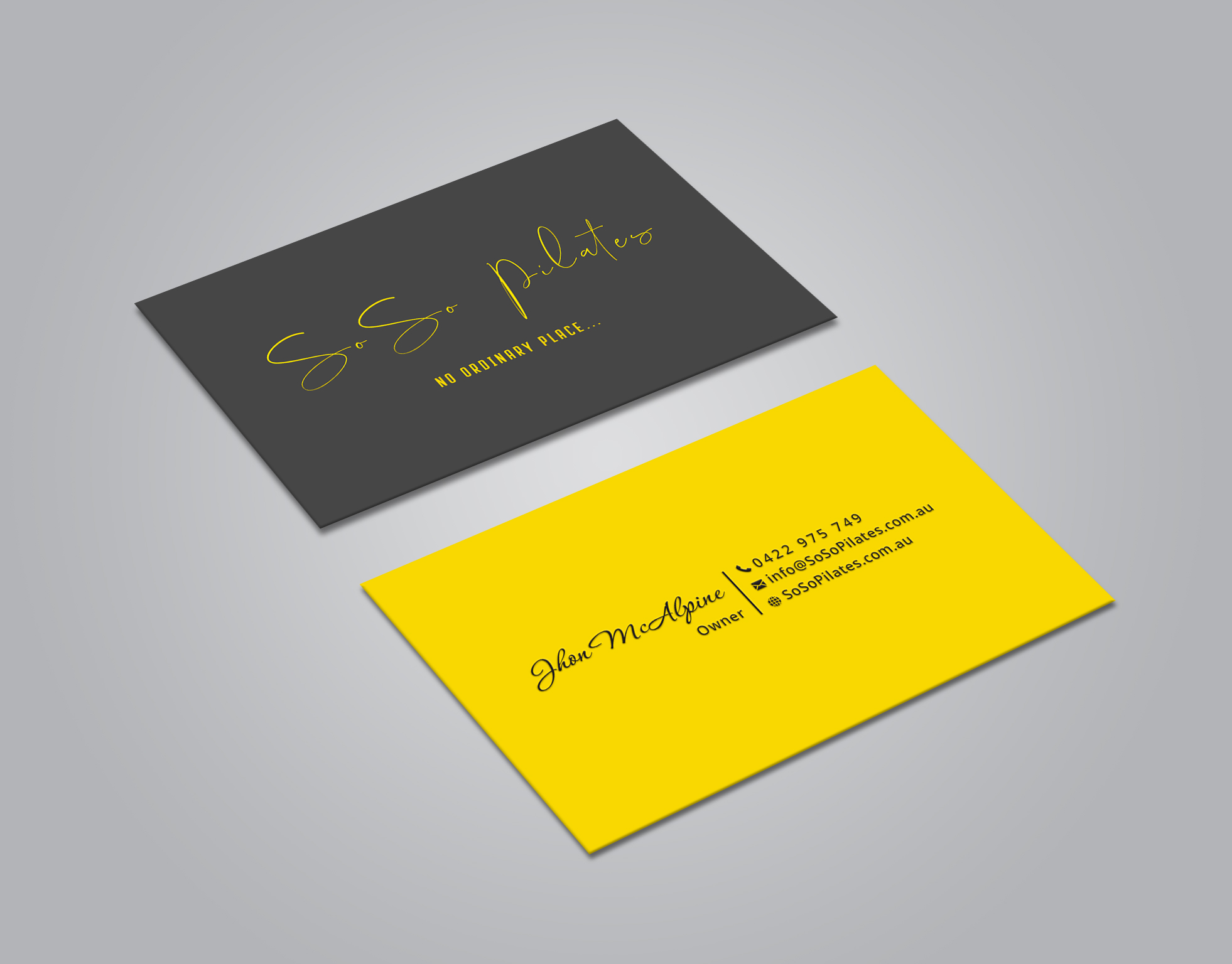Business Card Design by Creative Moon Design for SoSo Pilates | Design #34741376