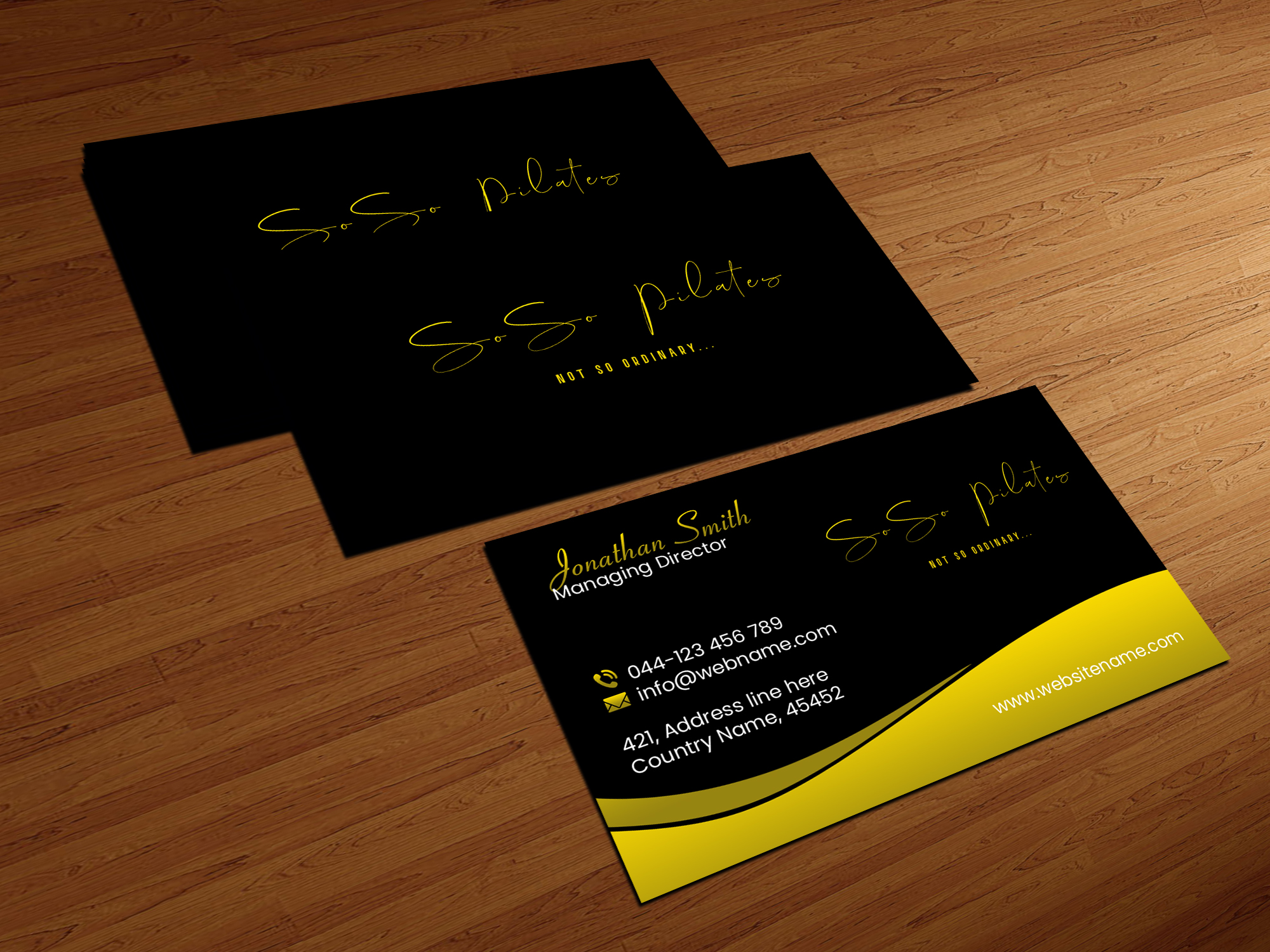 Visitenkarten-Design von Creations Box 2015 für SoSo Pilates | Design #34739766