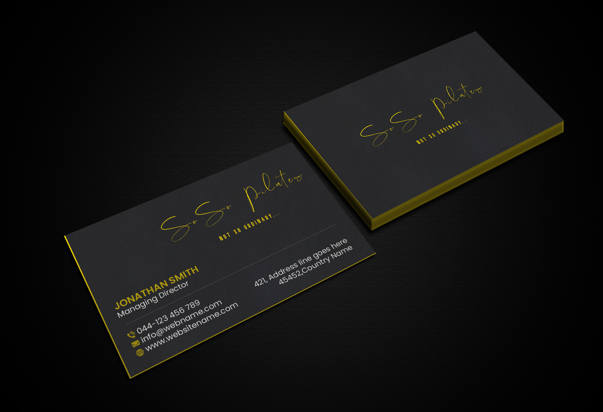 Visitenkarten-Design von Creations Box 2015 für SoSo Pilates | Design #34739775