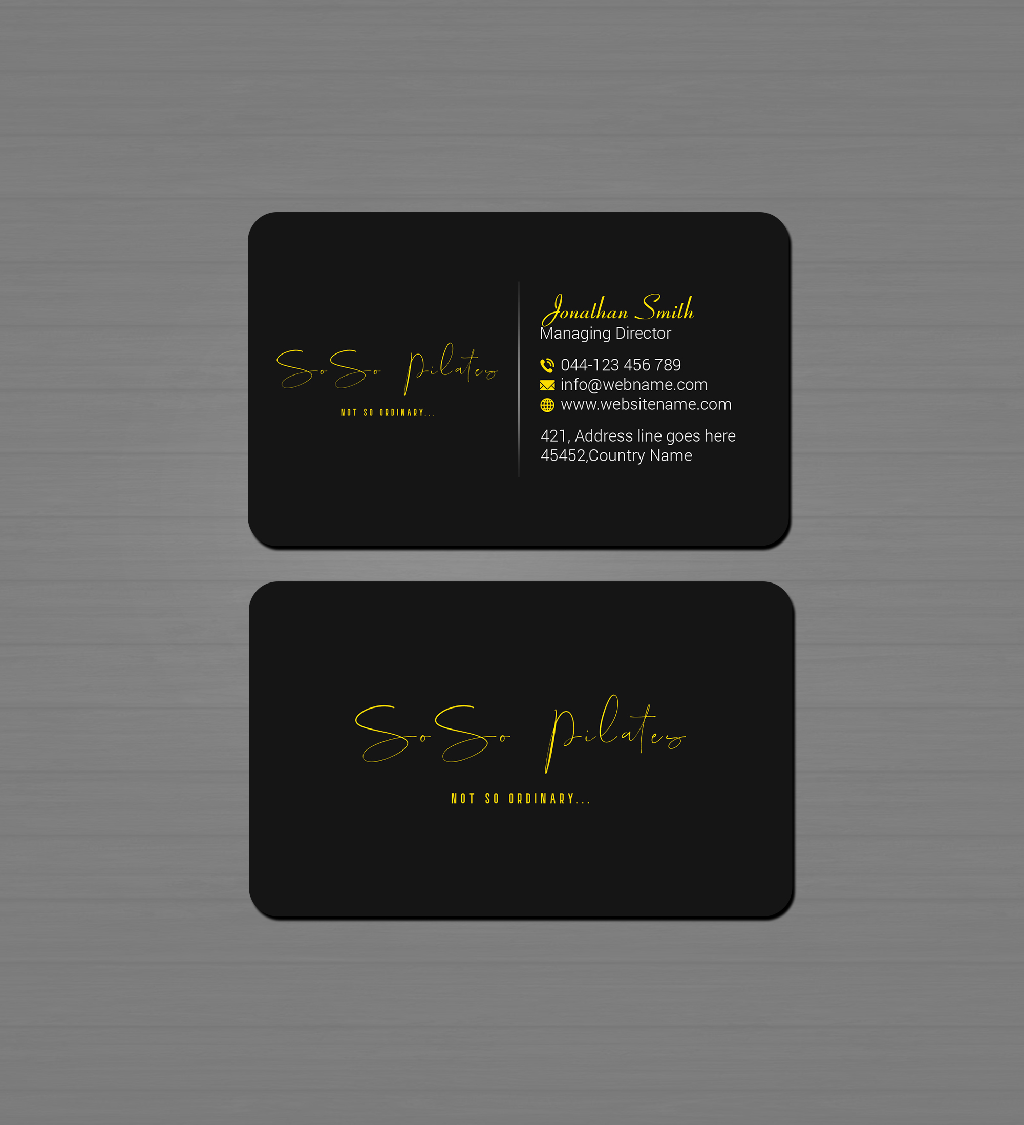 Visitenkarten-Design von Creations Box 2015 für SoSo Pilates | Design #34739779