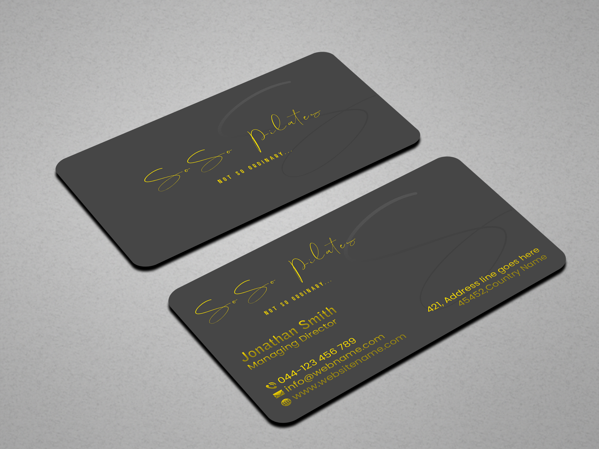 Visitenkarten-Design von Creations Box 2015 für SoSo Pilates | Design #34739781
