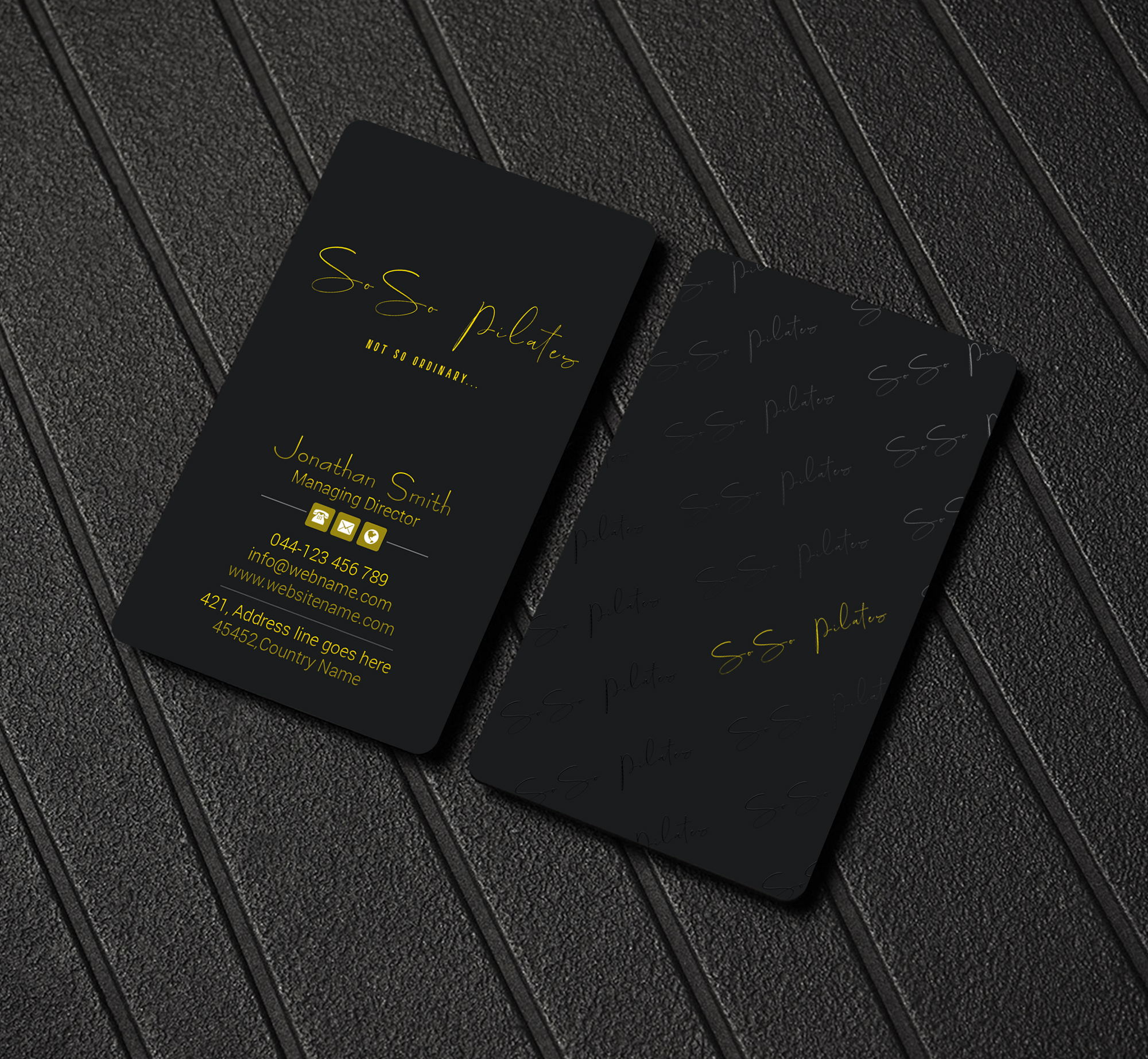Visitenkarten-Design von Creations Box 2015 für SoSo Pilates | Design #34739788