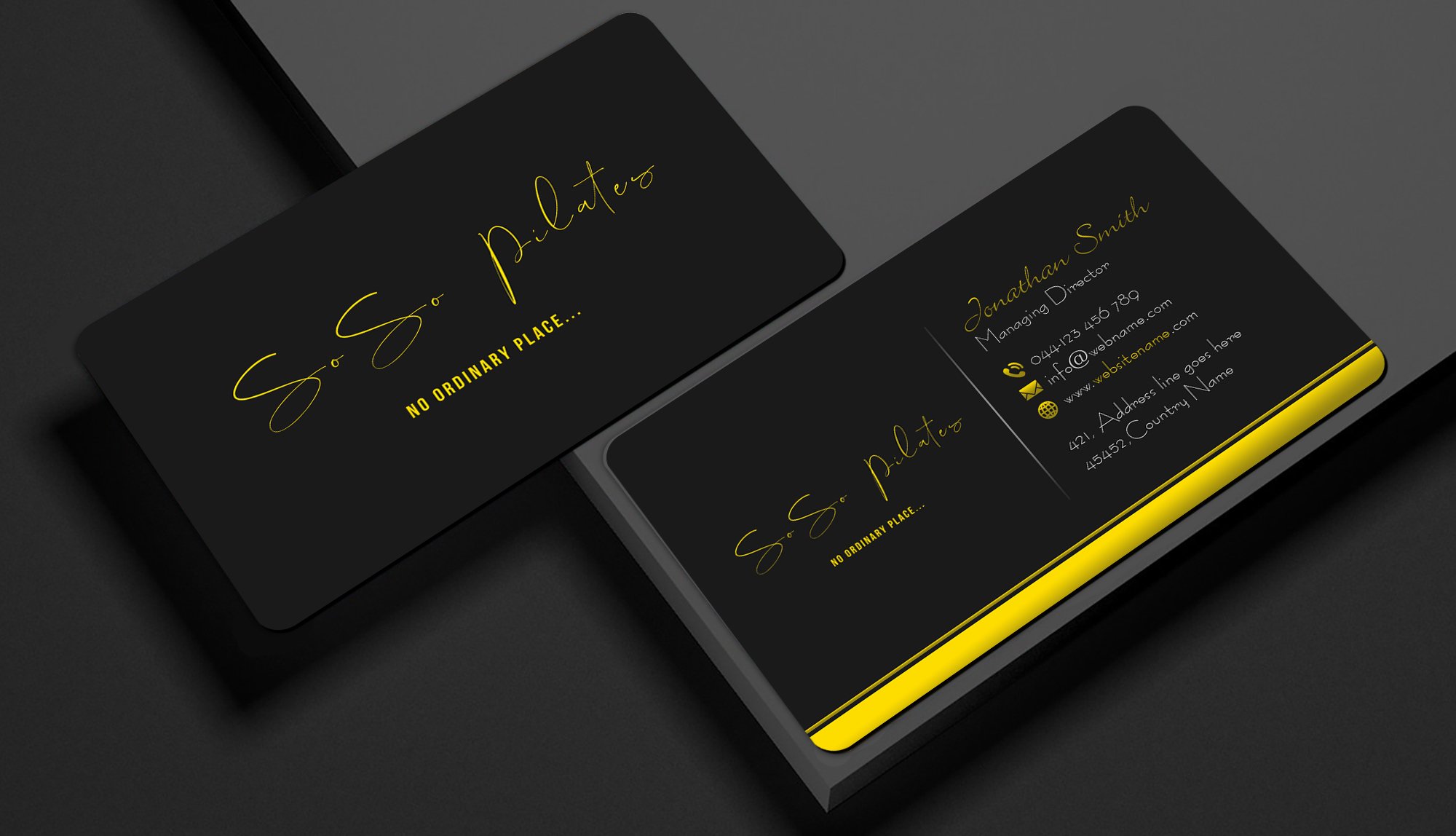Visitenkarten-Design von Creations Box 2015 für SoSo Pilates | Design #34739791