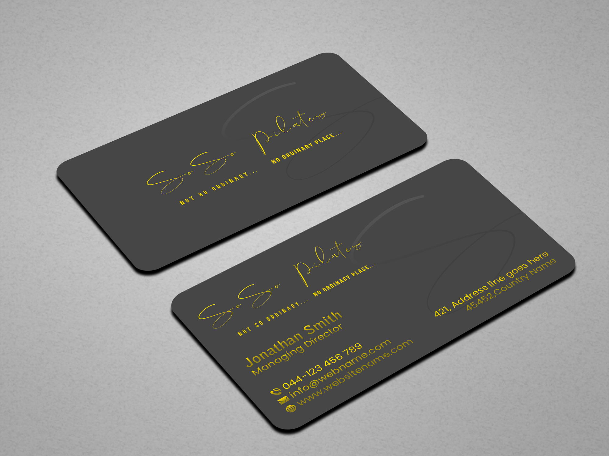 Visitenkarten-Design von Creations Box 2015 für SoSo Pilates | Design #34744746