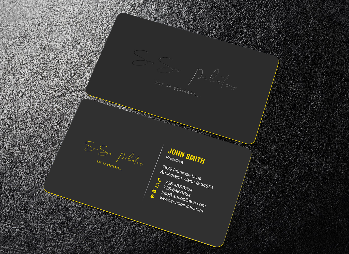 Business Card Design by chandrayaan.creative for SoSo Pilates | Design #34736498