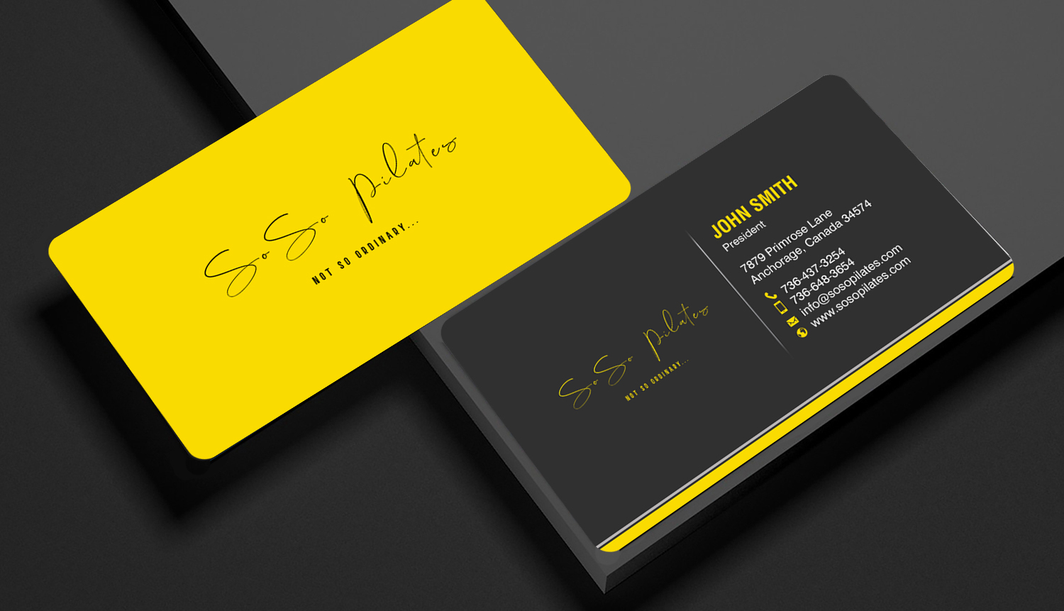 Business Card Design by chandrayaan.creative for SoSo Pilates | Design #34738489