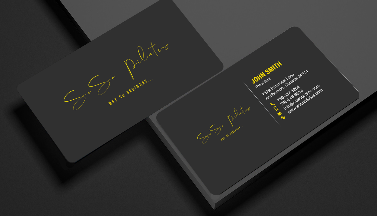 Business Card Design by chandrayaan.creative for SoSo Pilates | Design #34738490