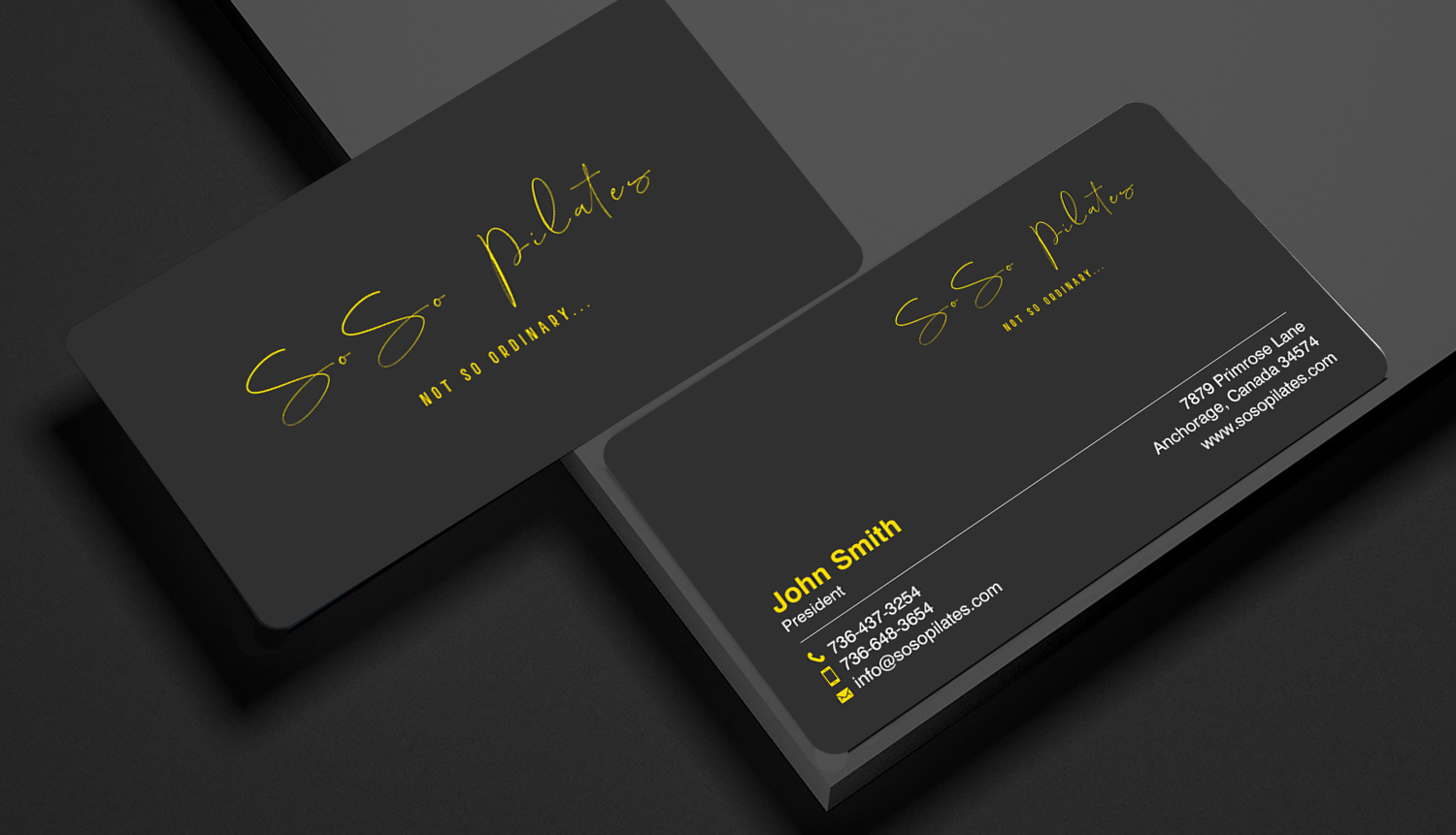 Business Card Design by chandrayaan.creative for SoSo Pilates | Design #34738491