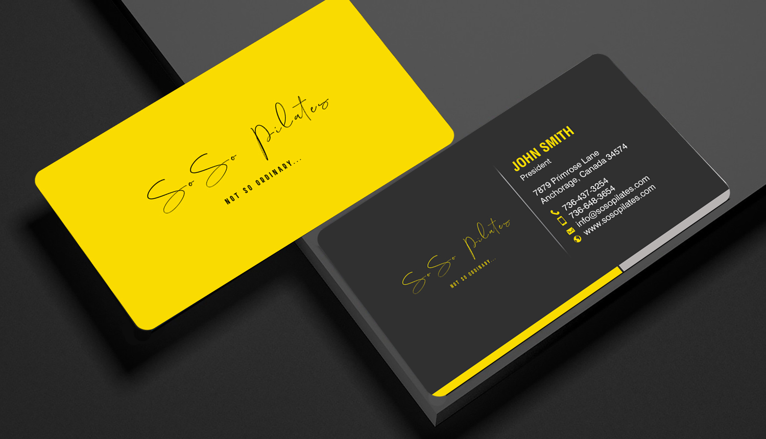Business Card Design by chandrayaan.creative for SoSo Pilates | Design #34738492