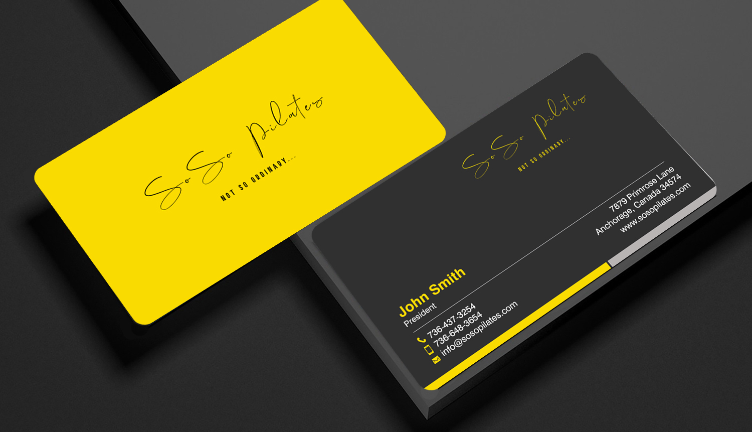 Design de Carte de Visite par chandrayaan.creative pour SoSo Pilates | Design #34738493