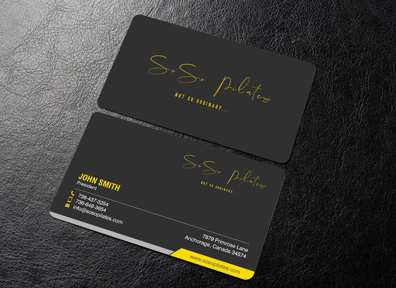 Business Card Design by chandrayaan.creative for SoSo Pilates | Design #34743015