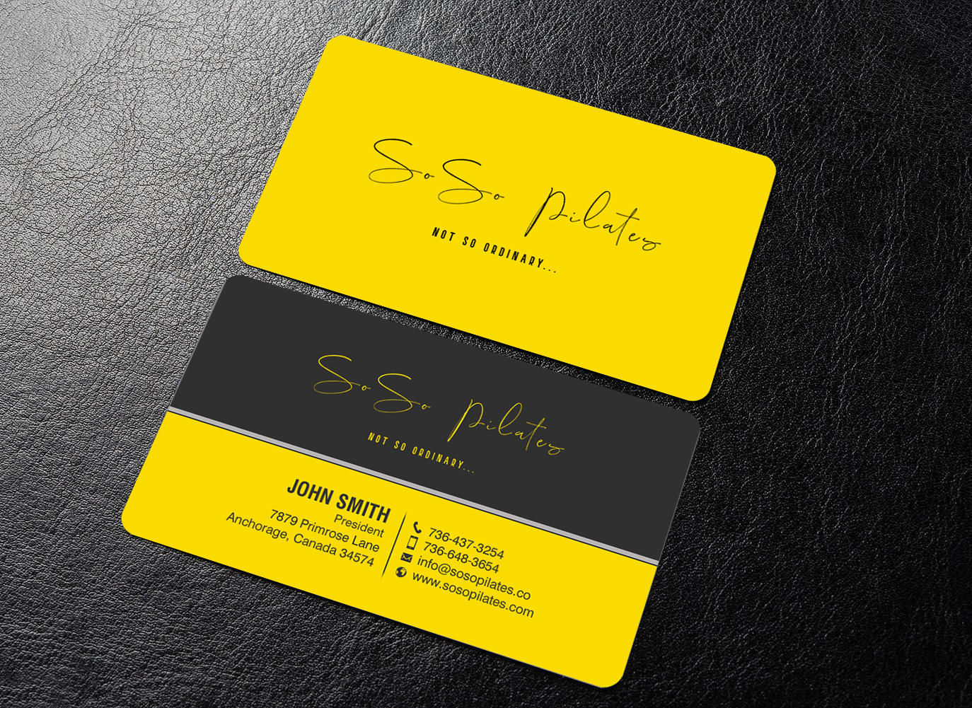 Business Card Design by chandrayaan.creative for SoSo Pilates | Design #34743016