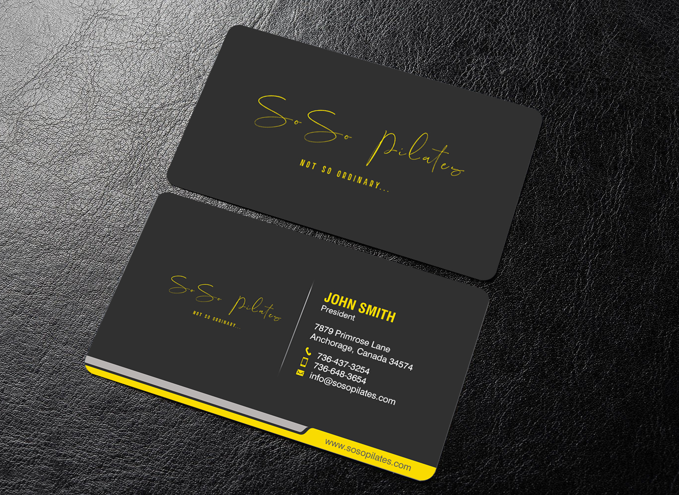 Business Card Design by chandrayaan.creative for SoSo Pilates | Design #34743019