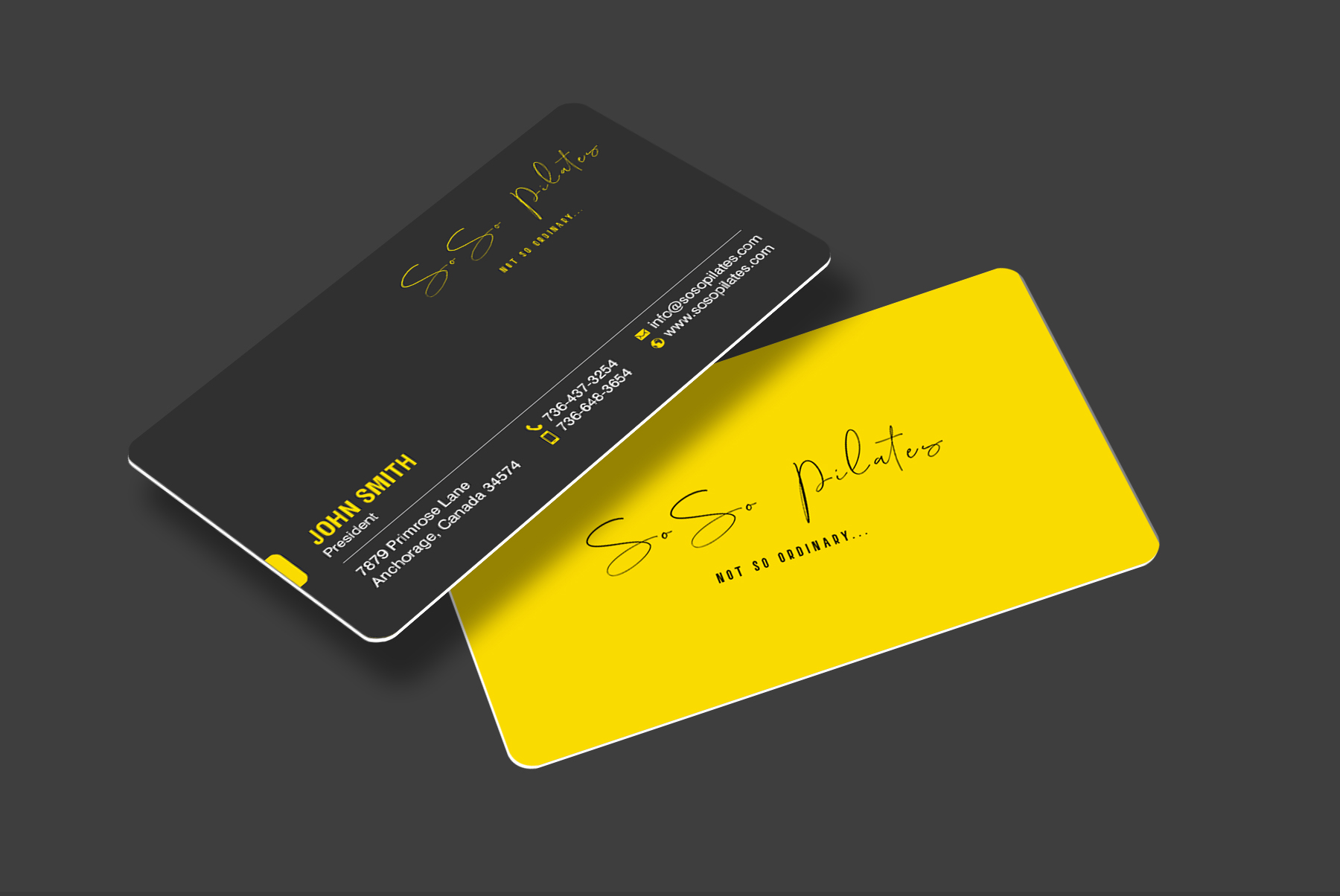 Business Card Design by chandrayaan.creative for SoSo Pilates | Design #34743023