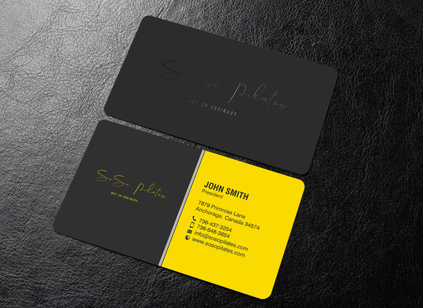 Business Card Design by chandrayaan.creative for SoSo Pilates | Design #34743024