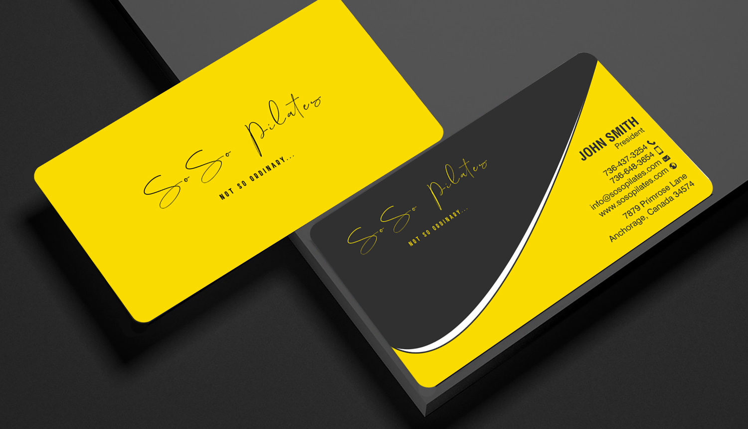 Business Card Design by chandrayaan.creative for SoSo Pilates | Design #34743027