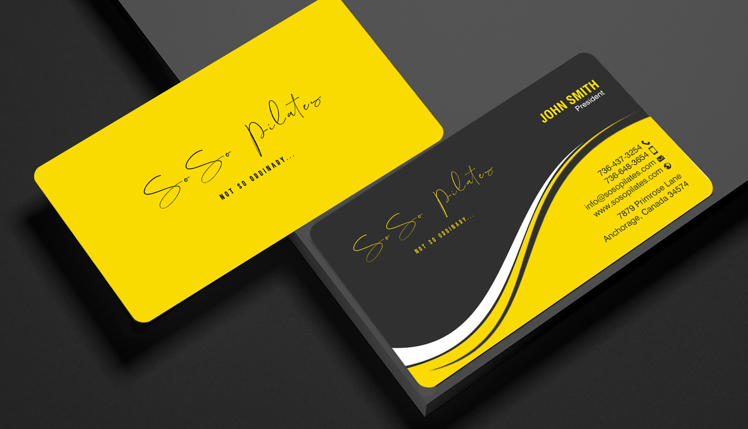 Business Card Design by chandrayaan.creative for SoSo Pilates | Design #34743028