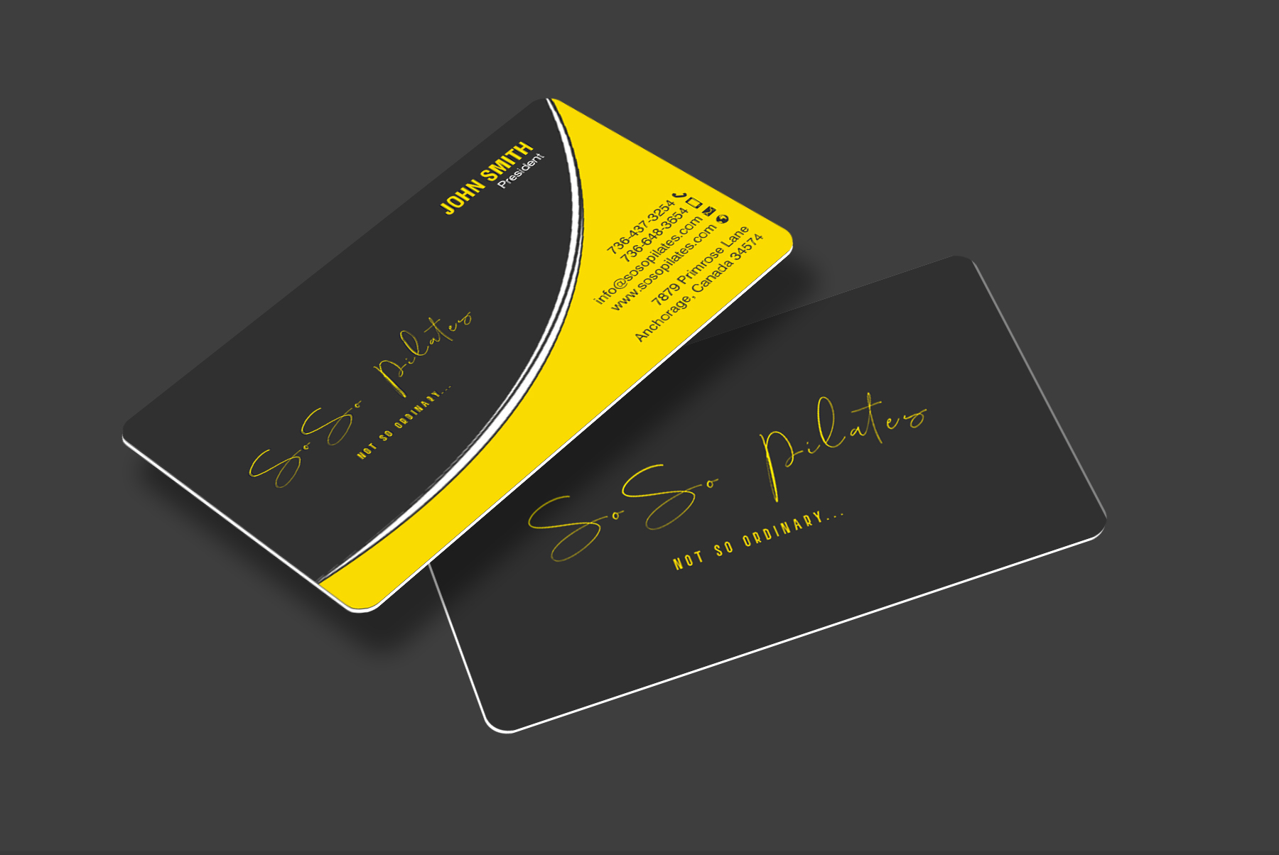 Business Card Design by chandrayaan.creative for SoSo Pilates | Design #34743029
