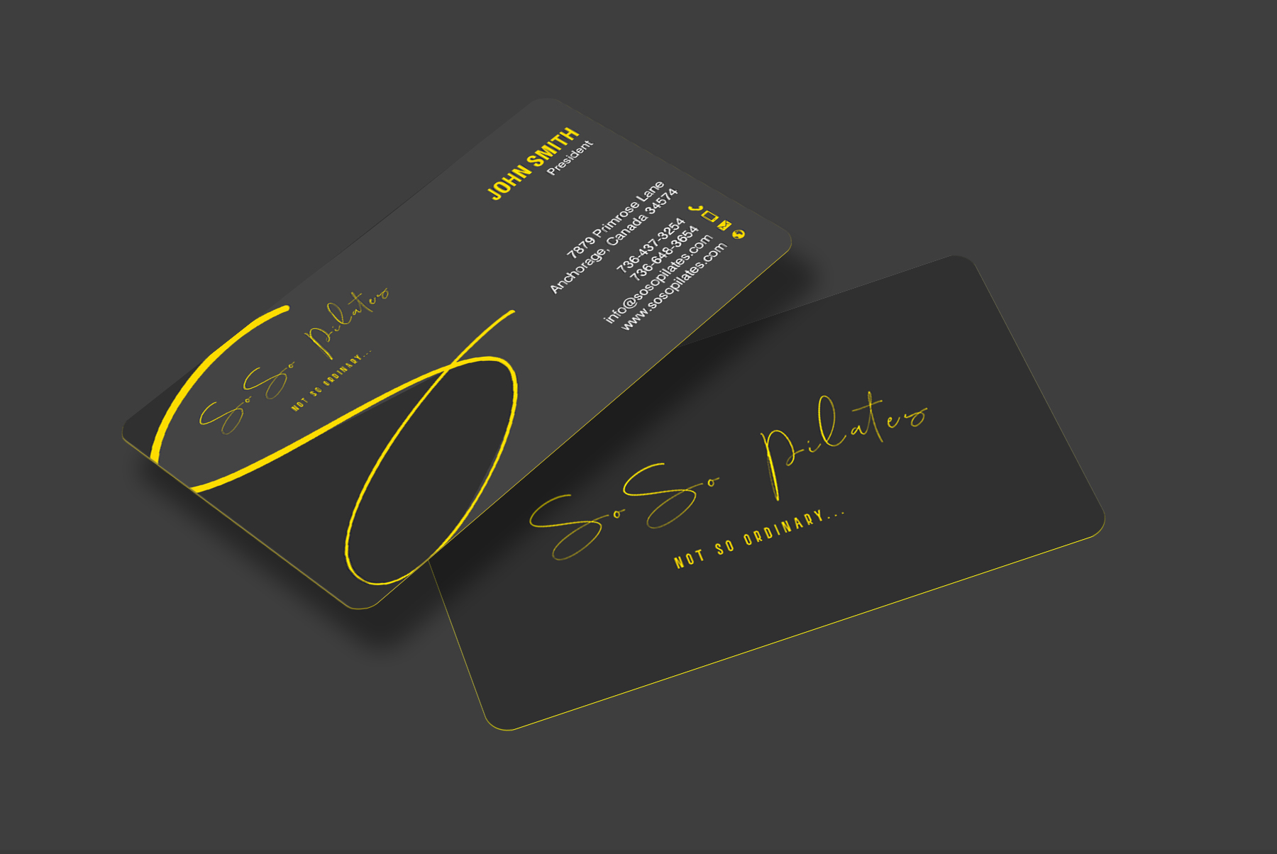 Business Card Design by chandrayaan.creative for SoSo Pilates | Design #34743842