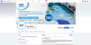 Design Facebook par artbitin pour Kreative Kustom Pools | Design : #34742973