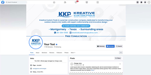 Design Facebook par artbitin pour Kreative Kustom Pools | Design : #34742974