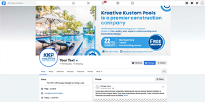 Design Facebook par artbitin pour Kreative Kustom Pools | Design : #34742975