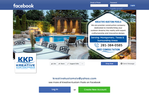 Design Facebook par harmi_199 pour Kreative Kustom Pools | Design : #34742859