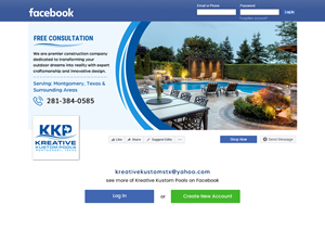 Design Facebook par harmi_199 pour Kreative Kustom Pools | Design : #34742860