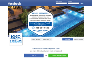 Design Facebook par harmi_199 pour Kreative Kustom Pools | Design : #34742861