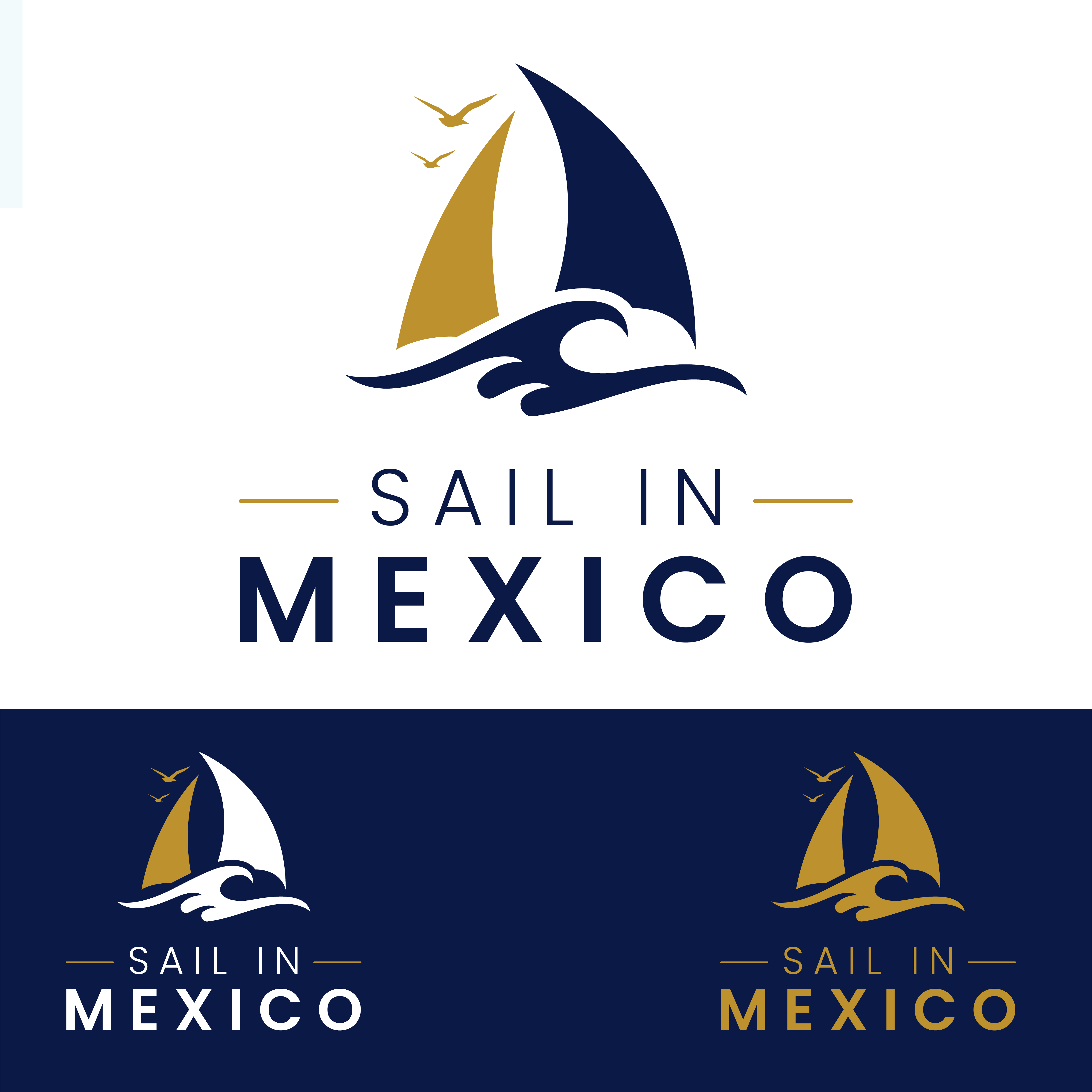 Diseño de Logo por John Mark Arts para Sail in Mexico Escuela Nautica | Diseño #34742689