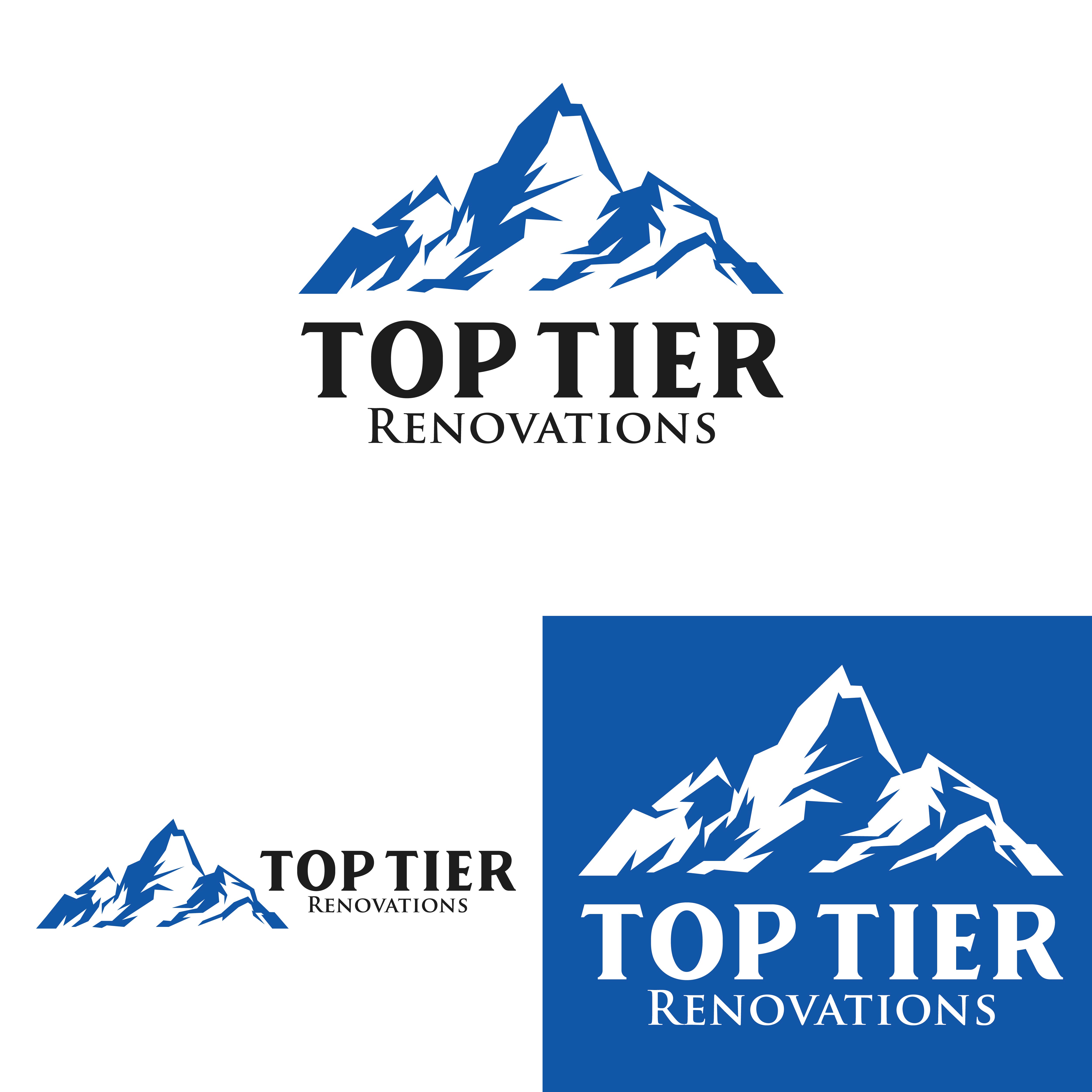 Logo Design by Logo Maker Zone for Top Tier Renovations, LLC | Design #34882196