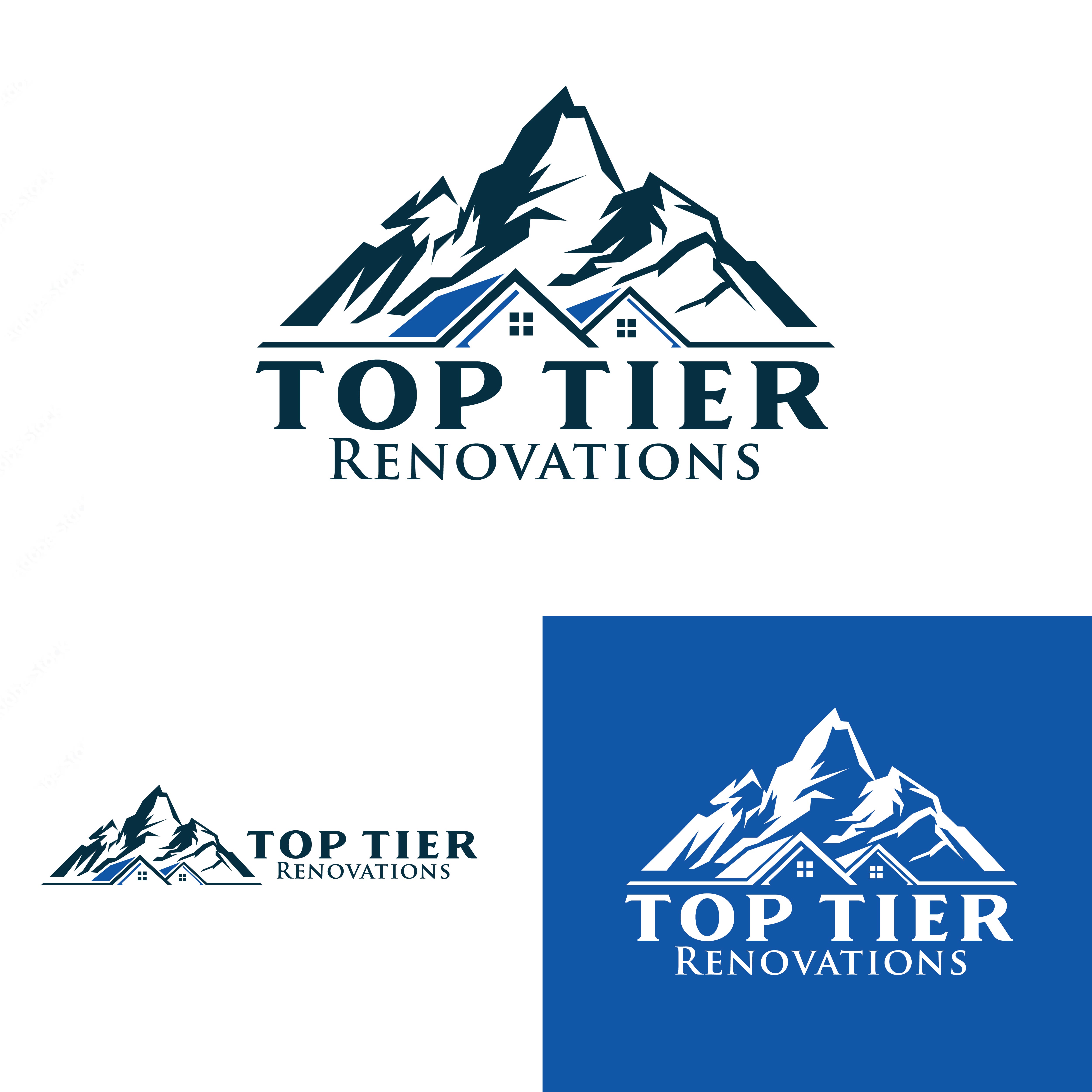 Logo Design by Logo Maker Zone for Top Tier Renovations, LLC | Design #34885934