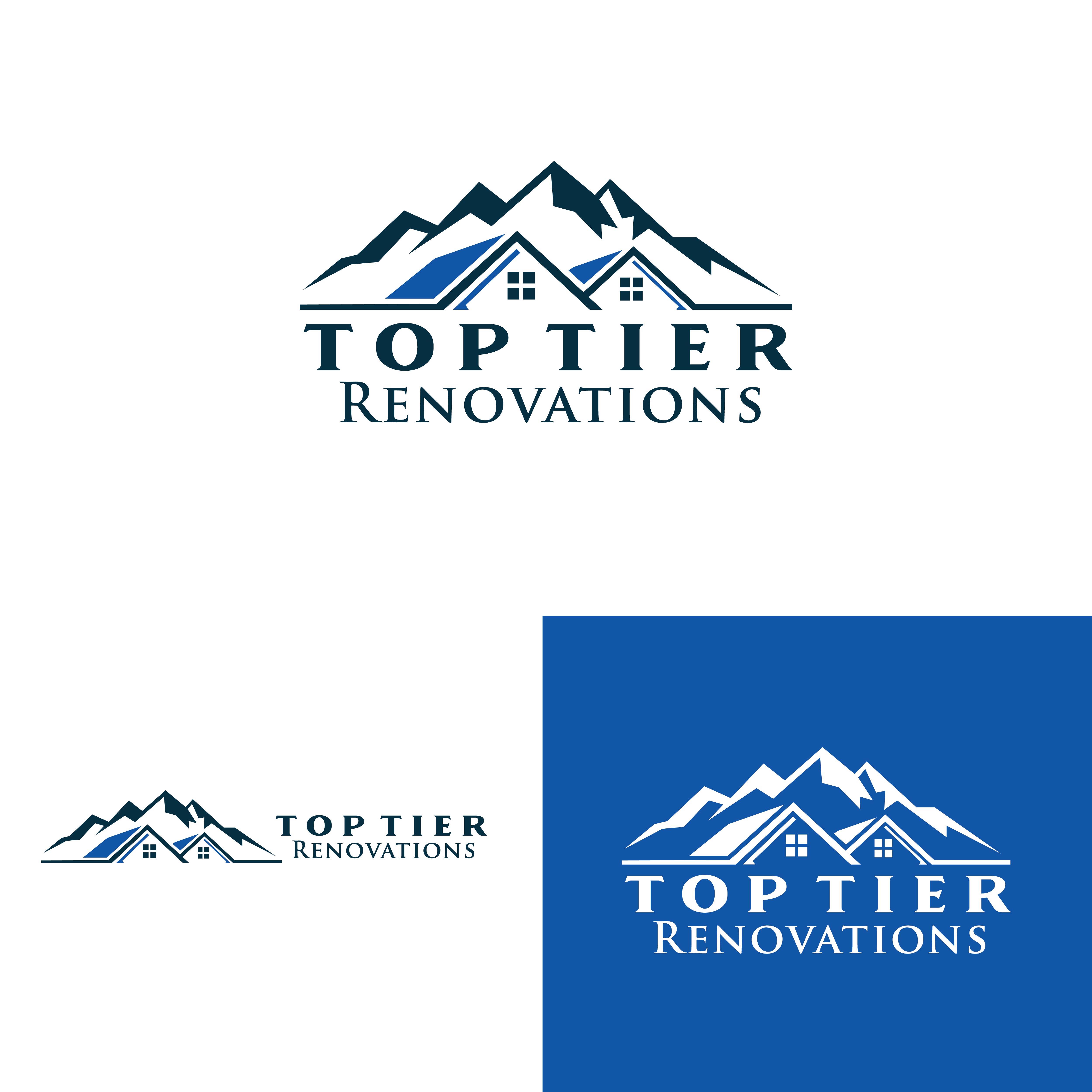 Logo Design by Logo Maker Zone for Top Tier Renovations, LLC | Design #34886426