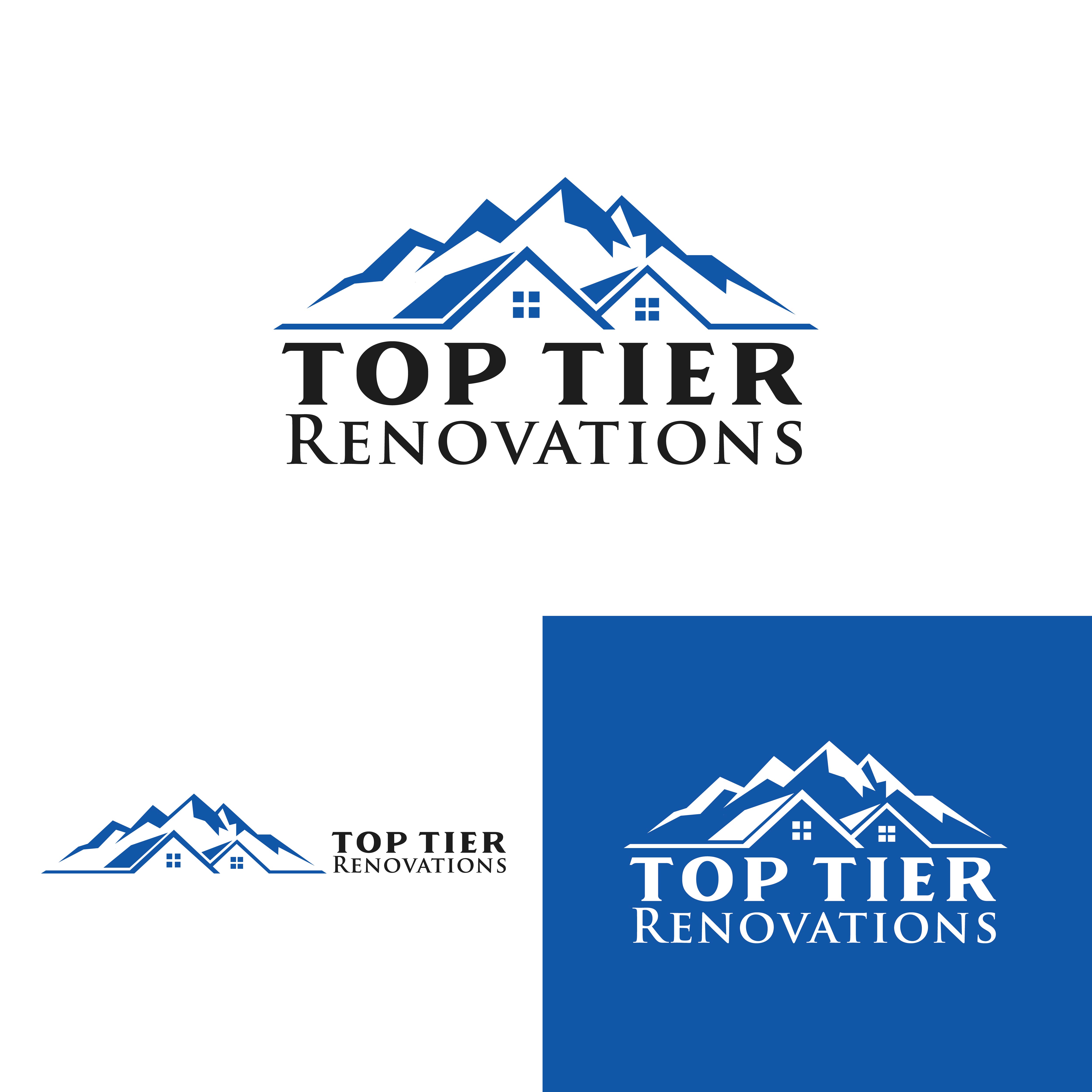 Logo Design by Logo Maker Zone for Top Tier Renovations, LLC | Design #34886508