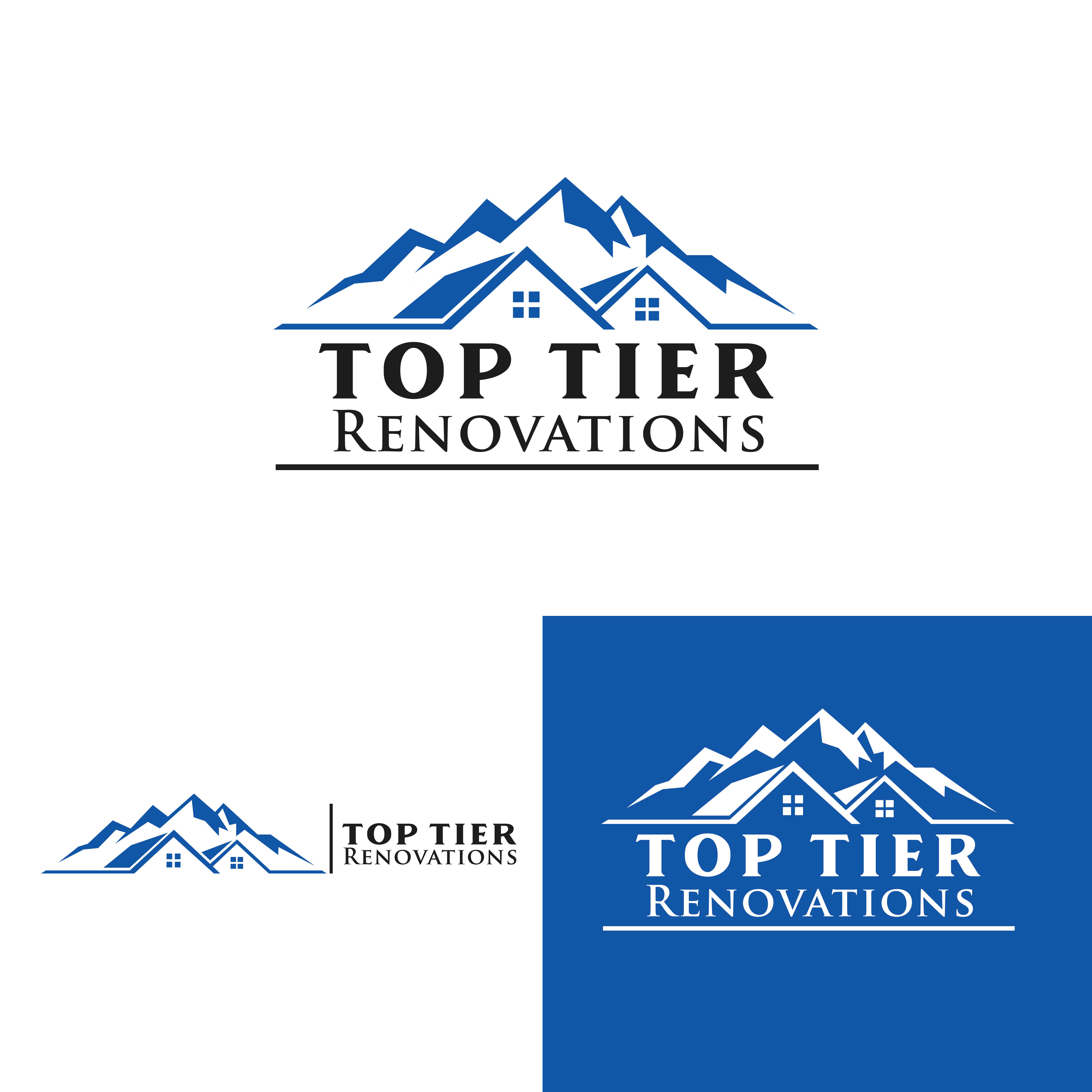 Logo Design by Logo Maker Zone for Top Tier Renovations, LLC | Design #34886567