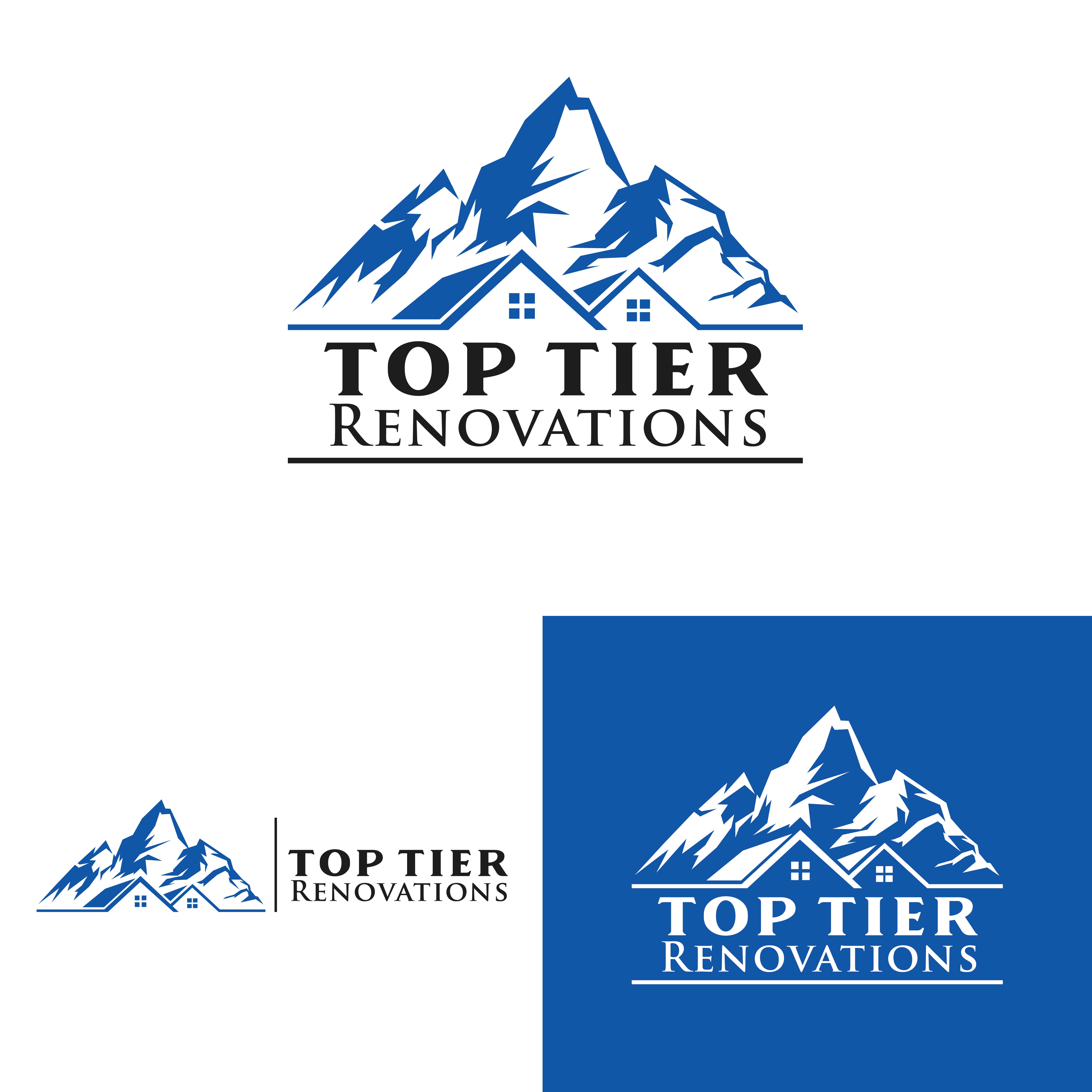 Logo Design by Logo Maker Zone for Top Tier Renovations, LLC | Design #34886595
