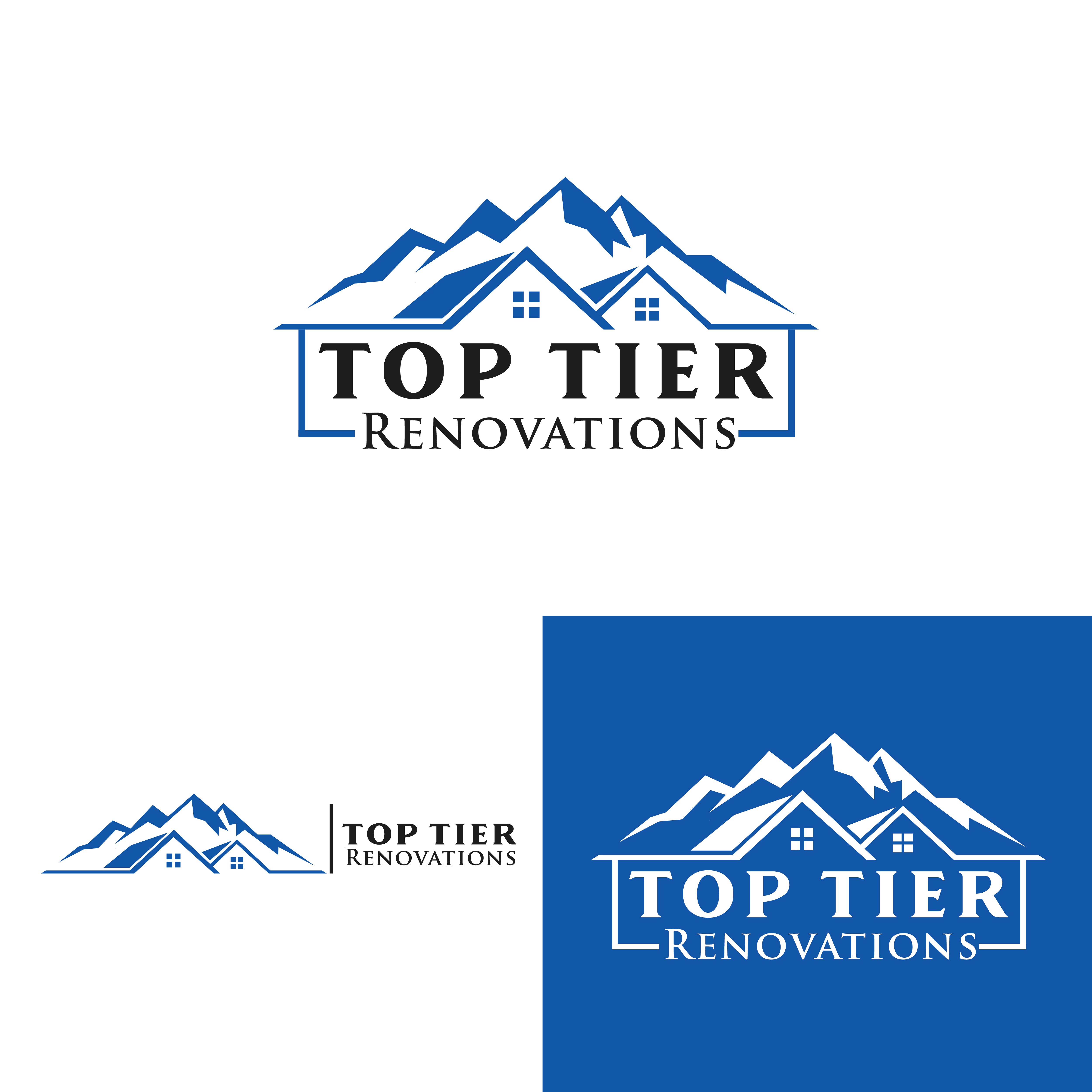 Logo Design by Logo Maker Zone for Top Tier Renovations, LLC | Design #34886714