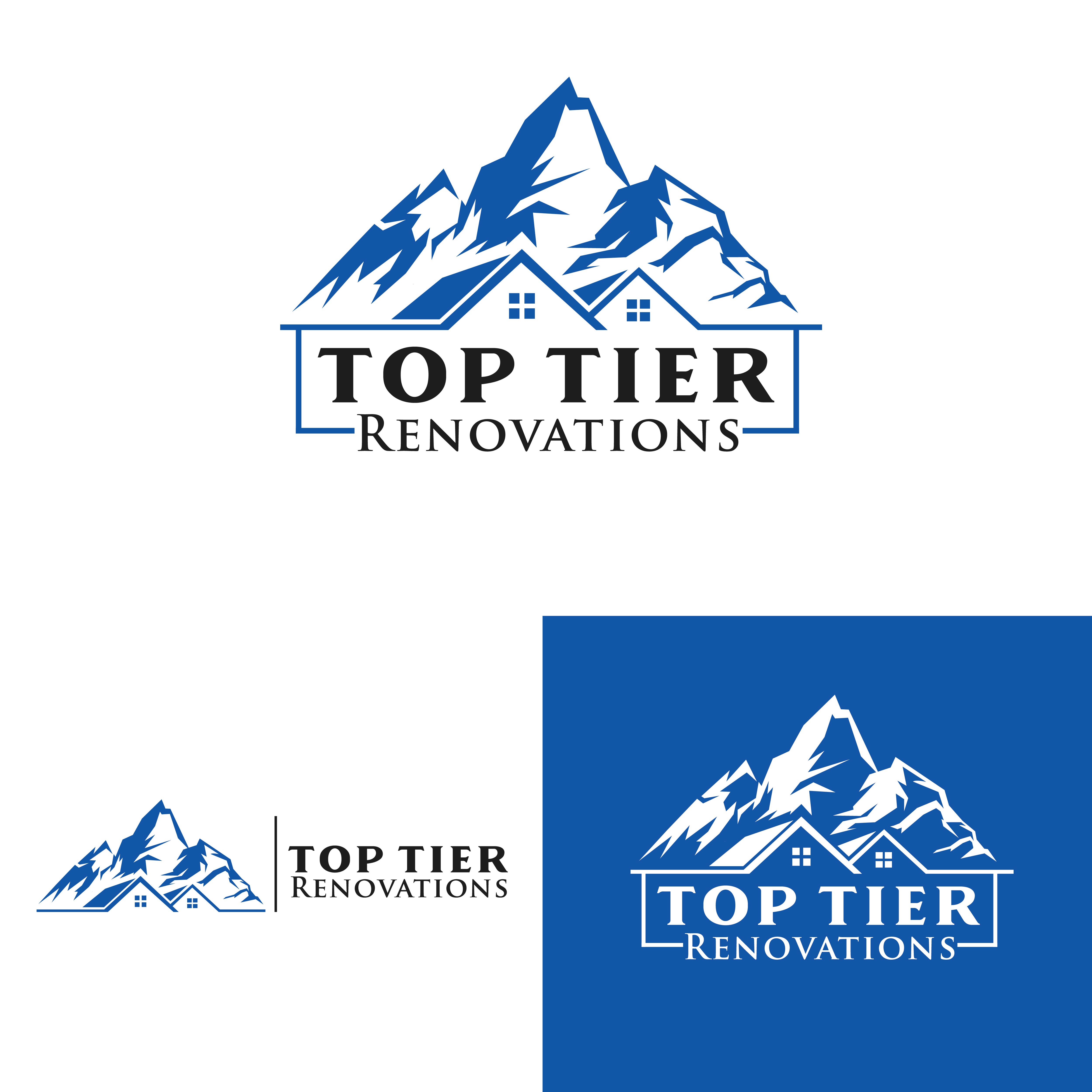 Logo Design by Logo Maker Zone for Top Tier Renovations, LLC | Design #34886718
