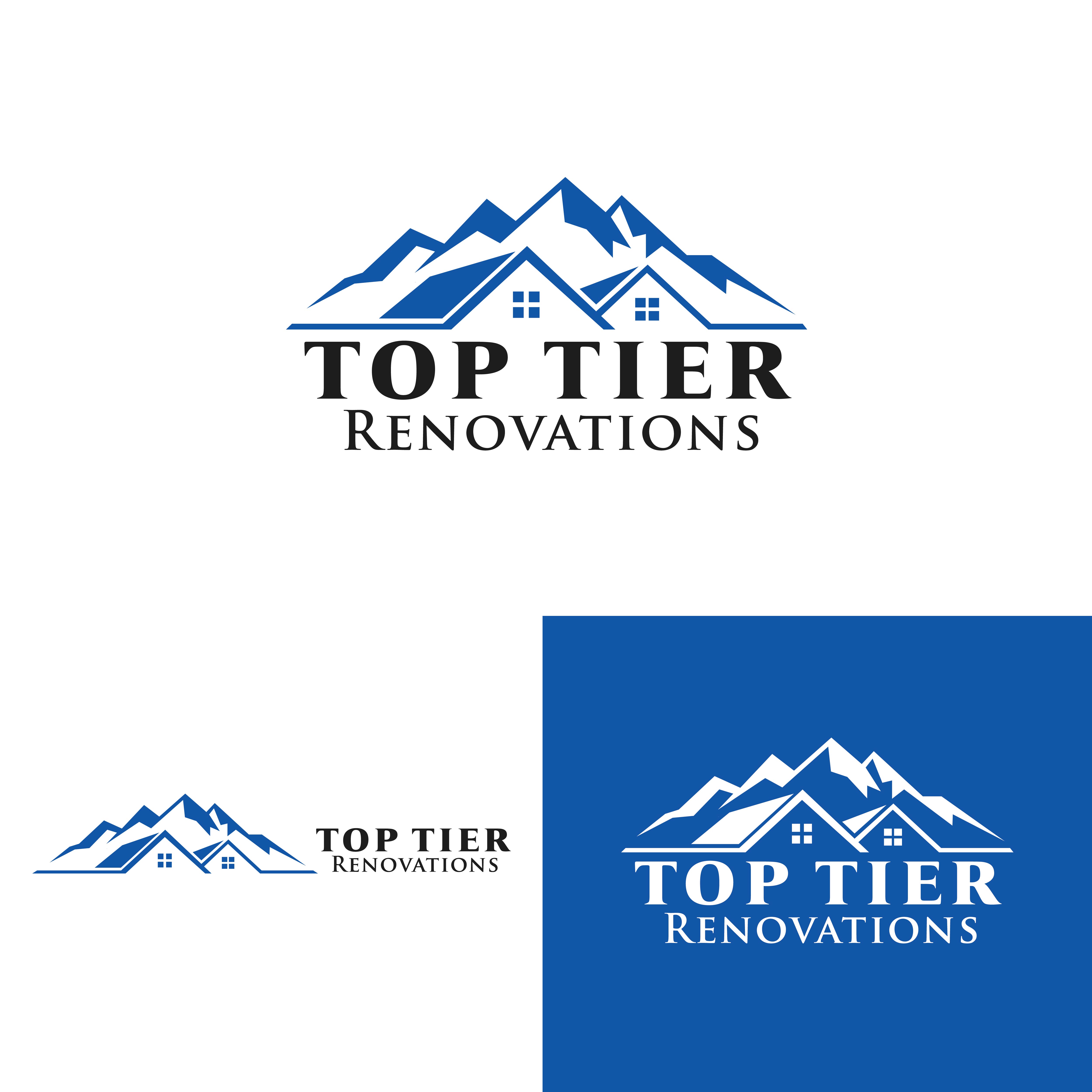 Logo Design by Logo Maker Zone for Top Tier Renovations, LLC | Design #34888957