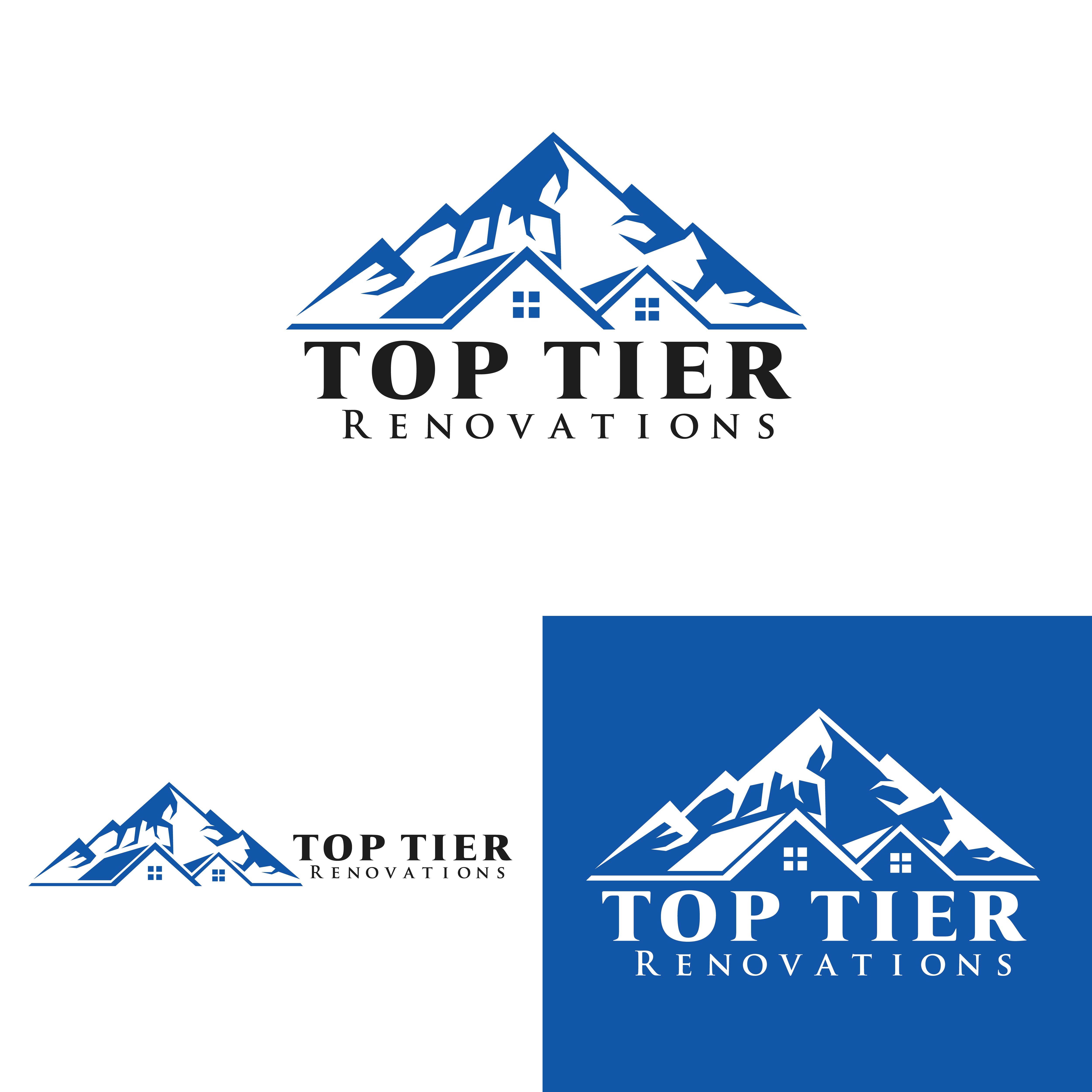 Logo Design by Logo Maker Zone for Top Tier Renovations, LLC | Design #34889051