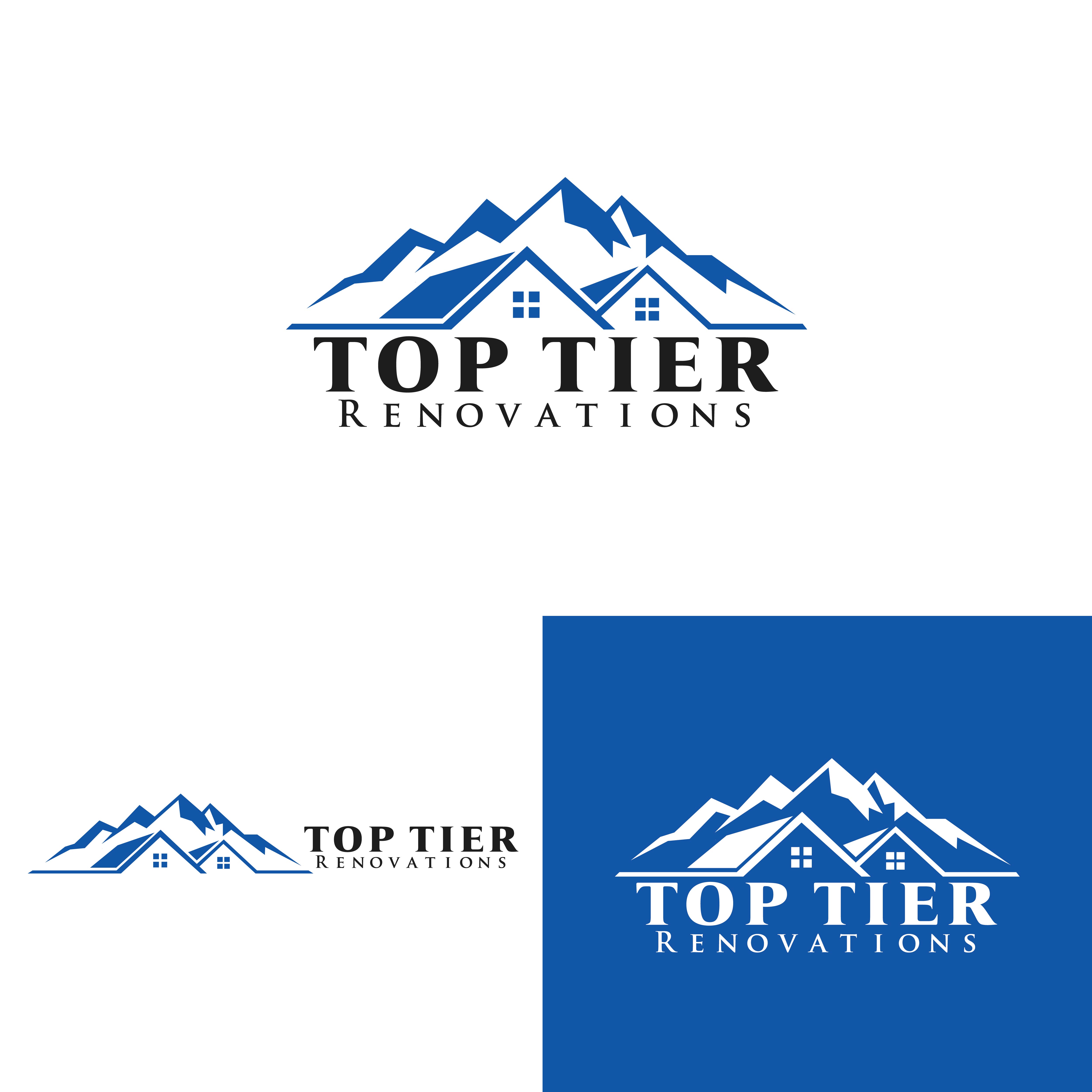 Logo Design by Logo Maker Zone for Top Tier Renovations, LLC | Design #34889090