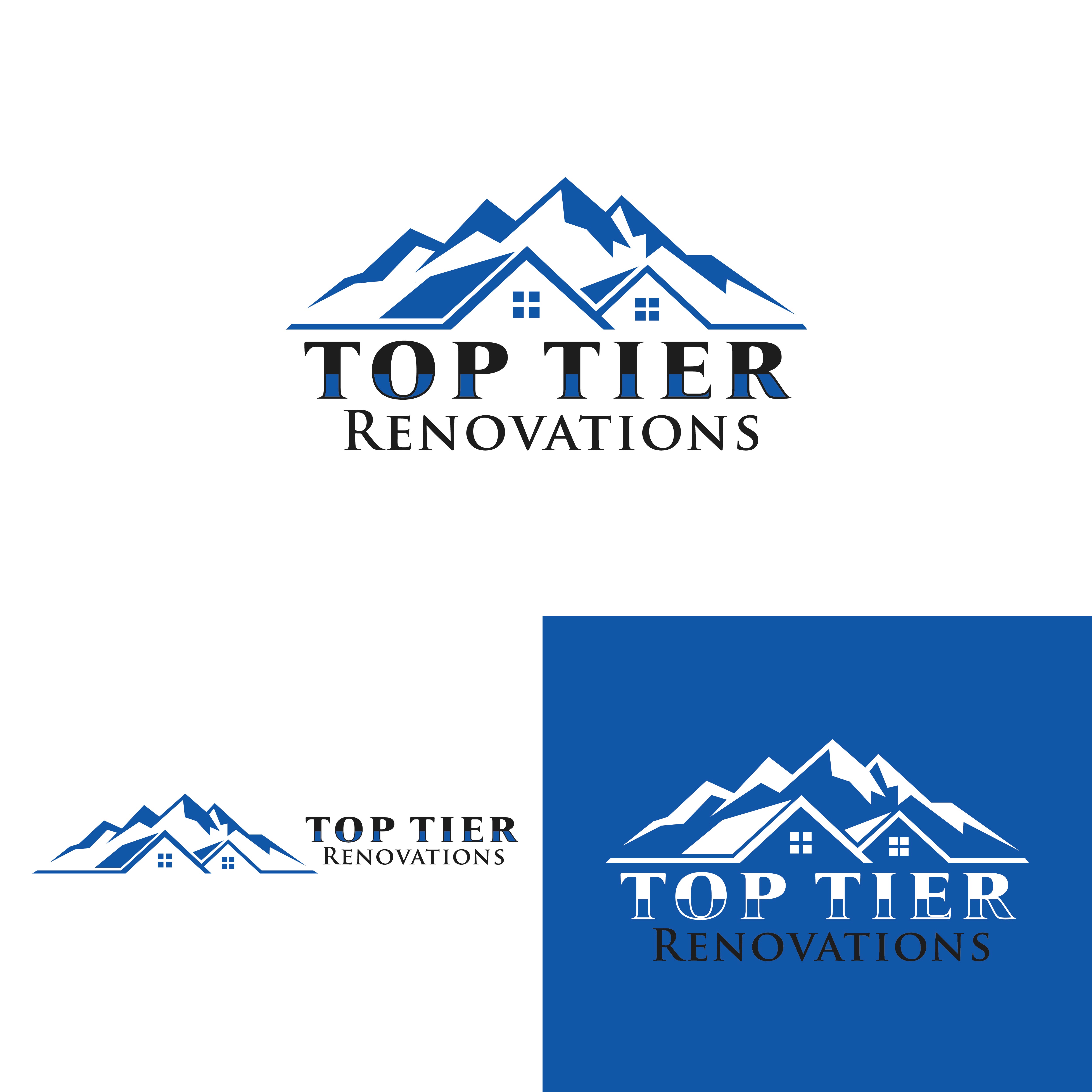Logo Design by Logo Maker Zone for Top Tier Renovations, LLC | Design #34889413