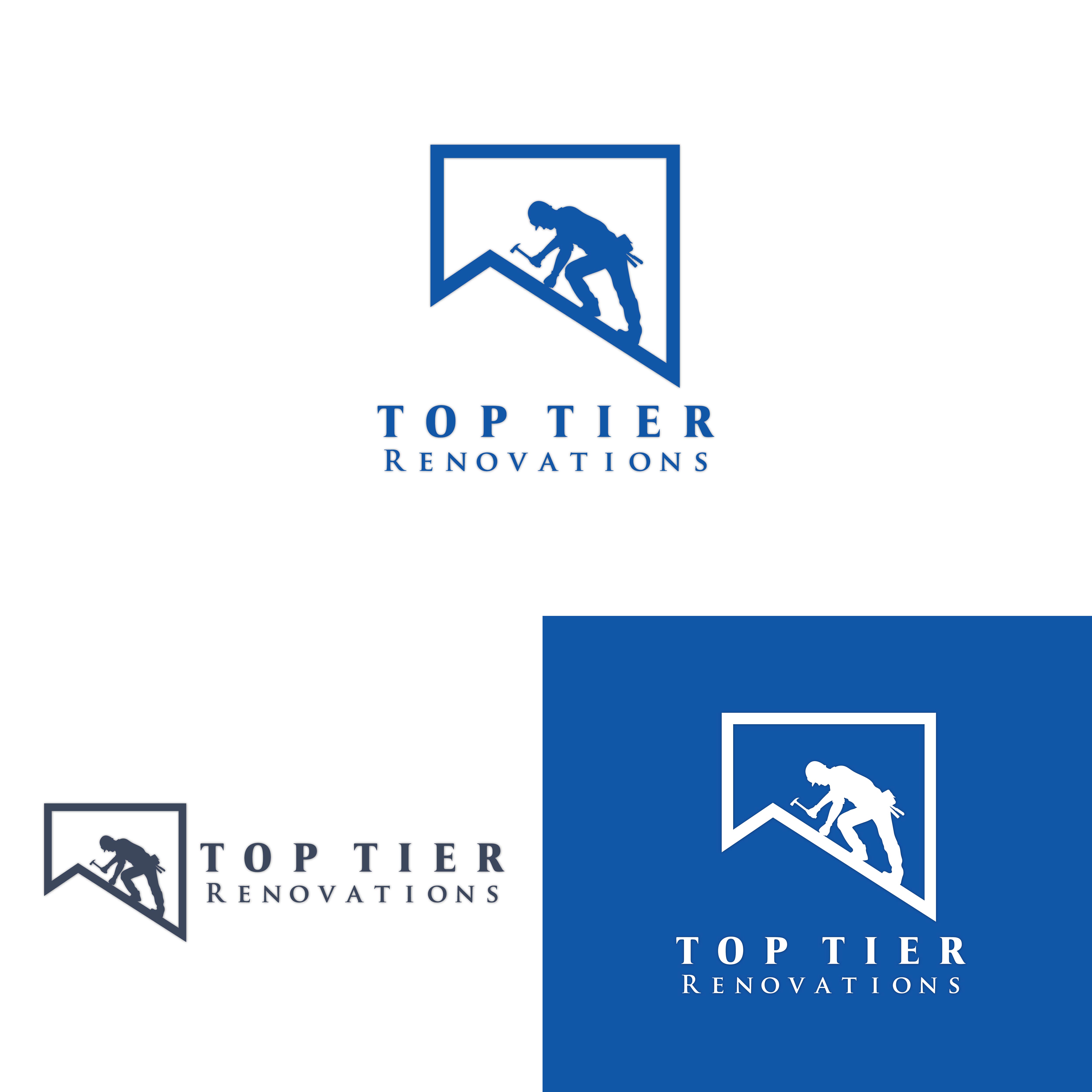 Logo Design by Logo Maker Zone for Top Tier Renovations, LLC | Design #34911134