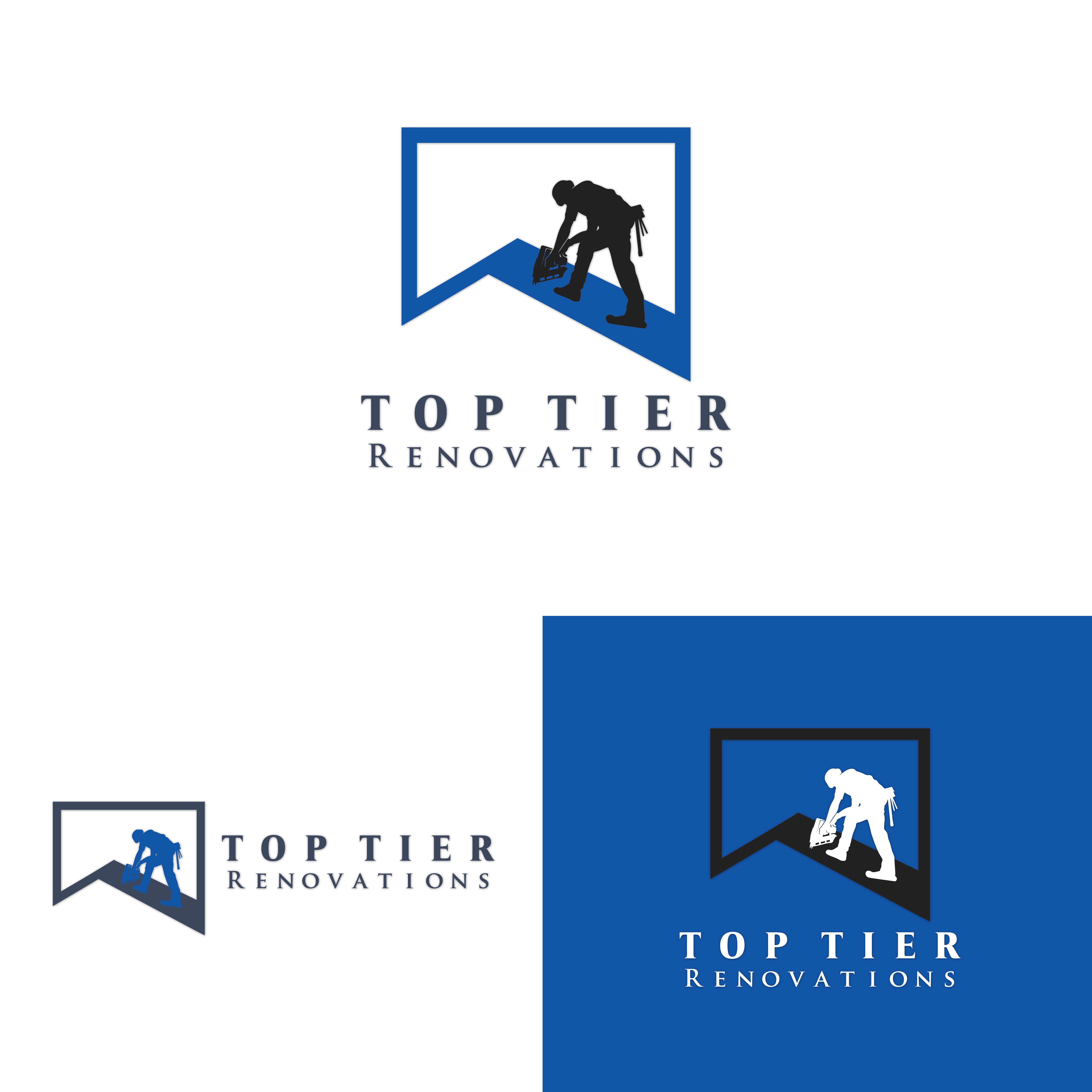 Logo Design by Logo Maker Zone for Top Tier Renovations, LLC | Design #34912113
