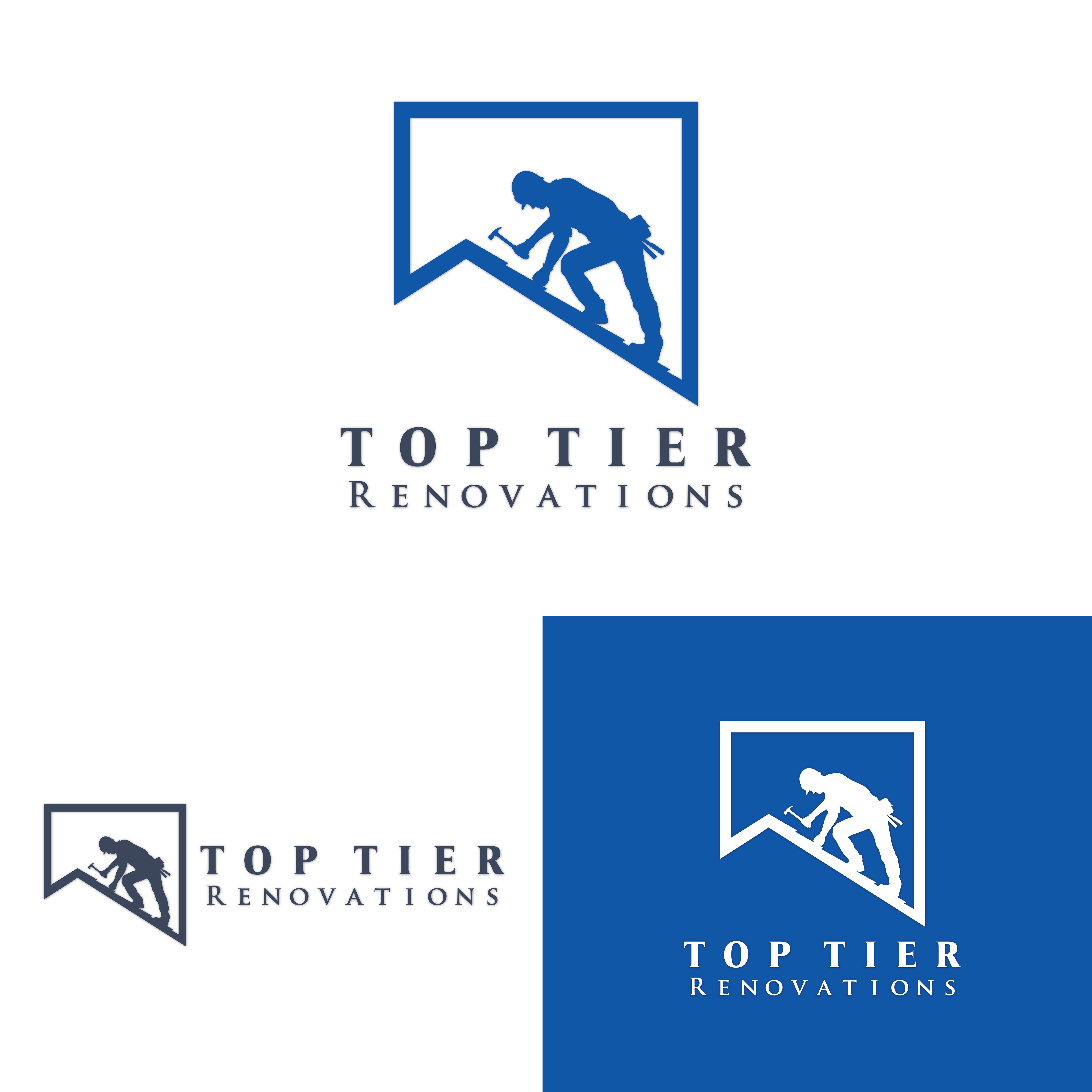 Logo Design by Logo Maker Zone for Top Tier Renovations, LLC | Design #34912293