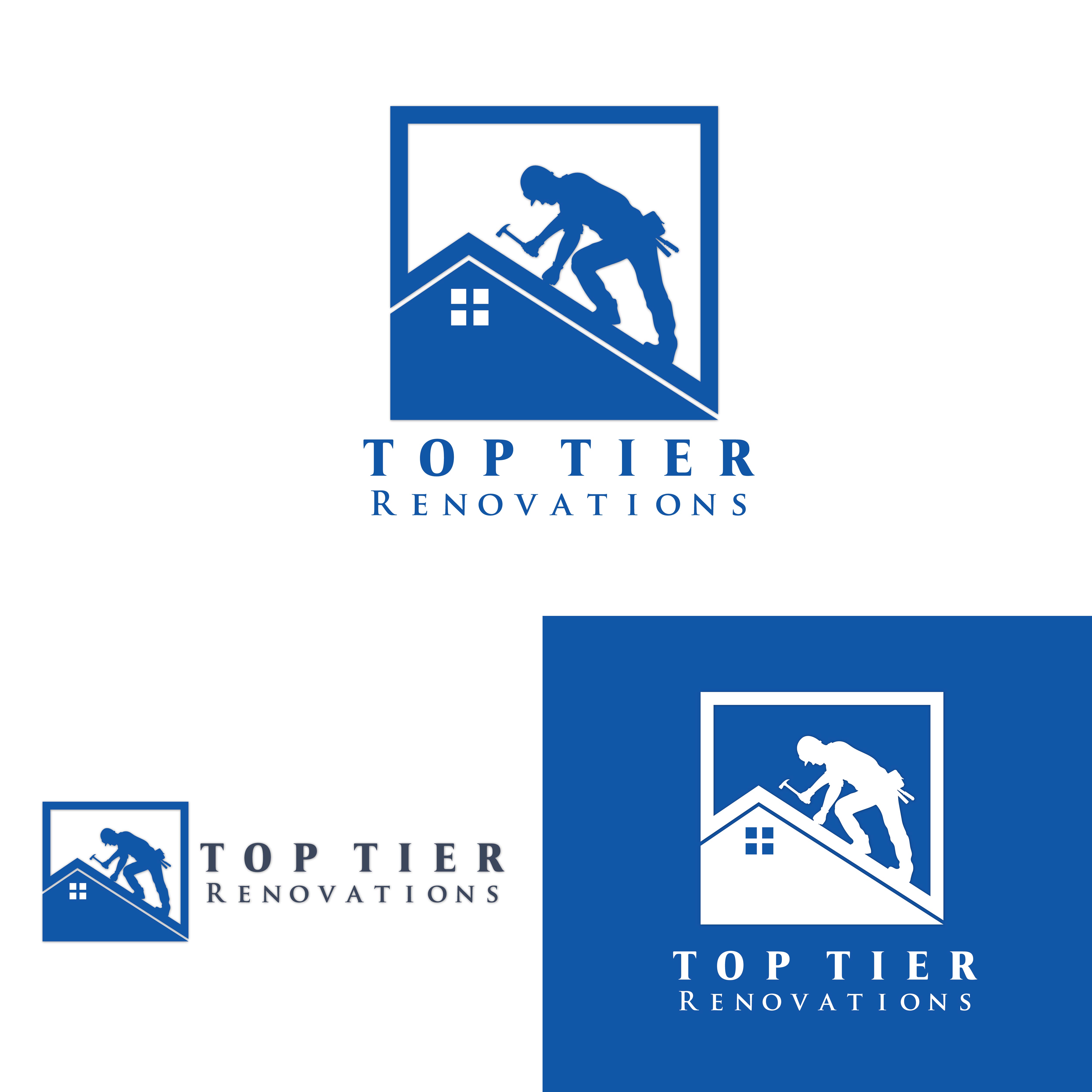 Logo Design by Logo Maker Zone for Top Tier Renovations, LLC | Design #34912647
