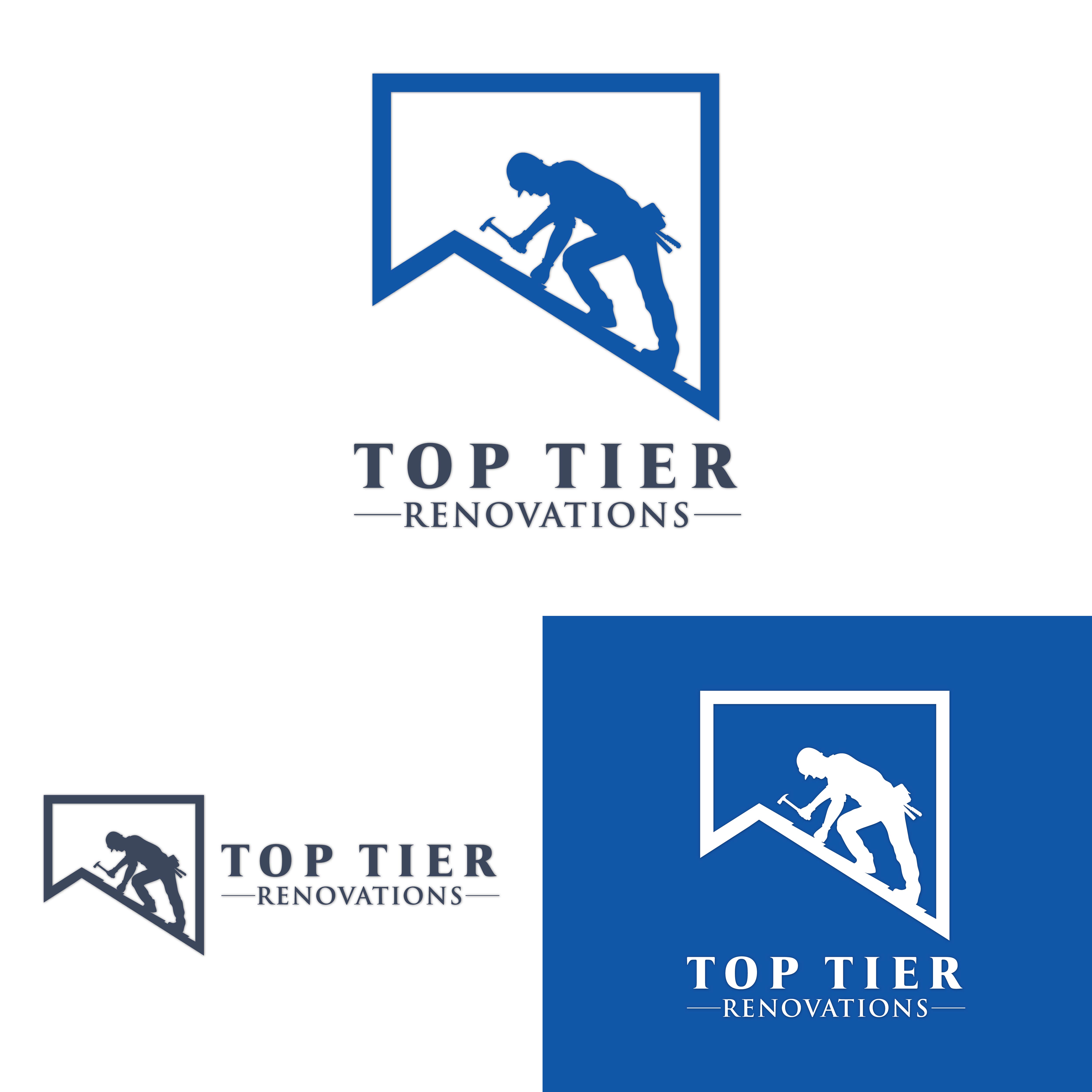 Logo Design by Logo Maker Zone for Top Tier Renovations, LLC | Design #34915979