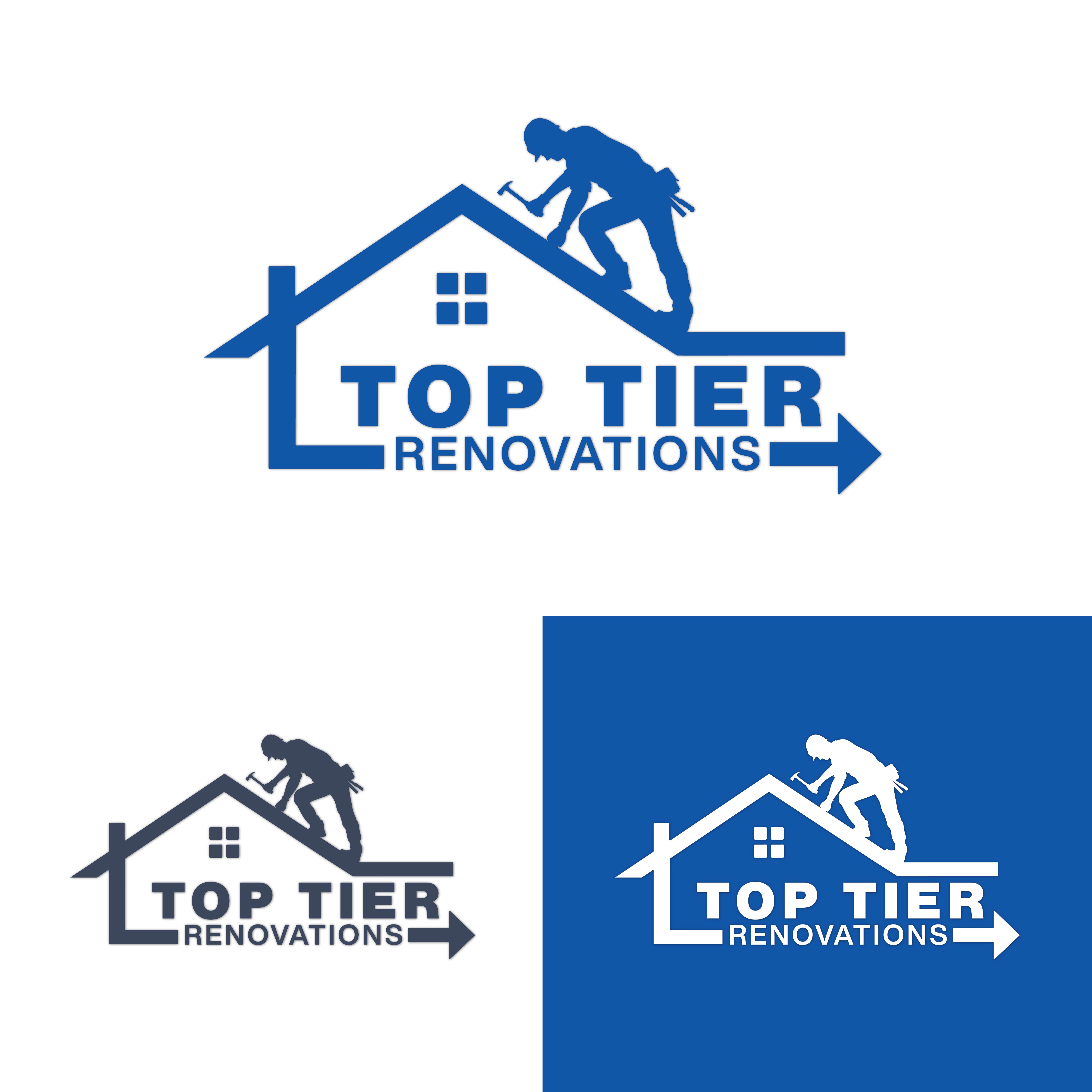 Logo Design by Logo Maker Zone for Top Tier Renovations, LLC | Design #34916447