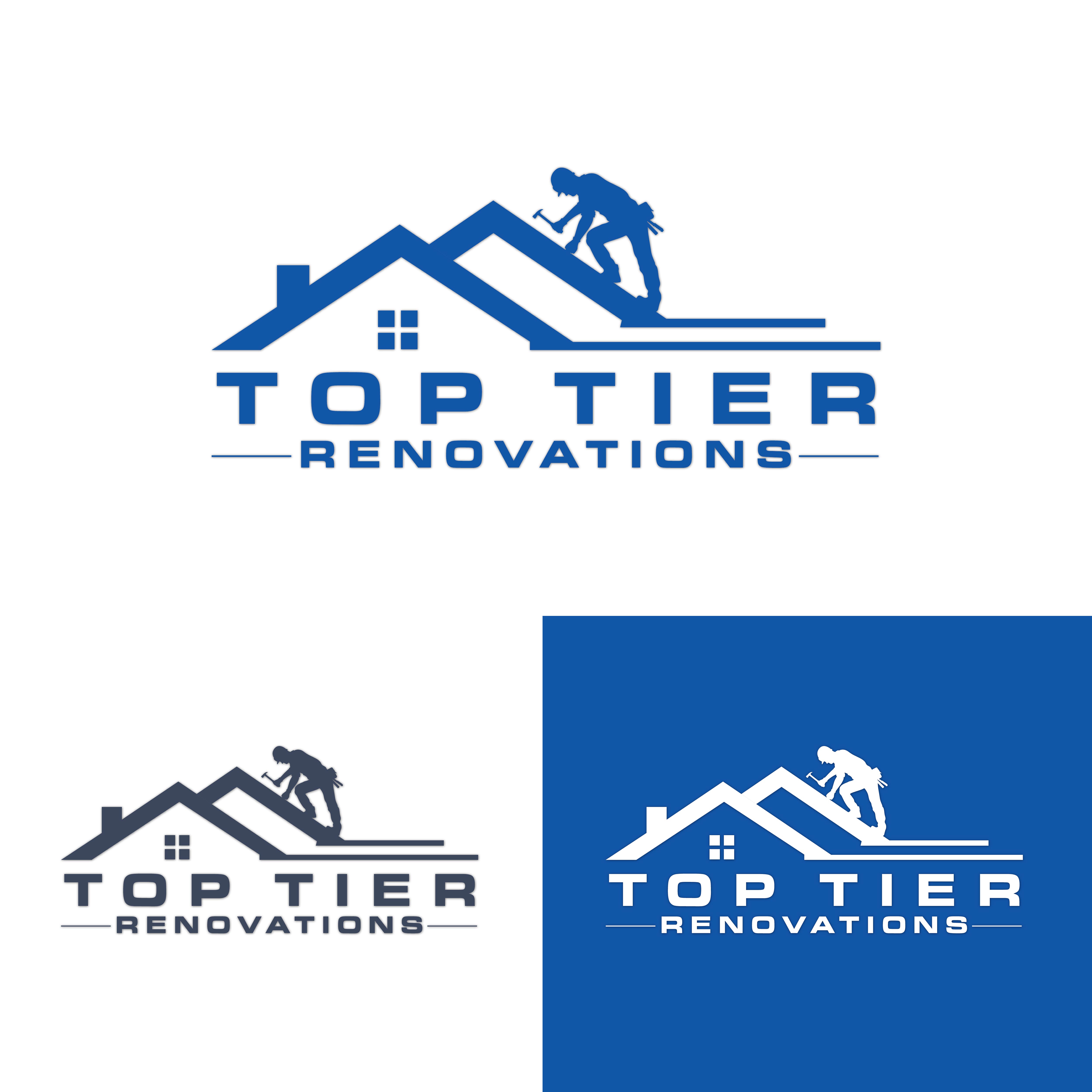 Logo Design by Logo Maker Zone for Top Tier Renovations, LLC | Design: #34916593