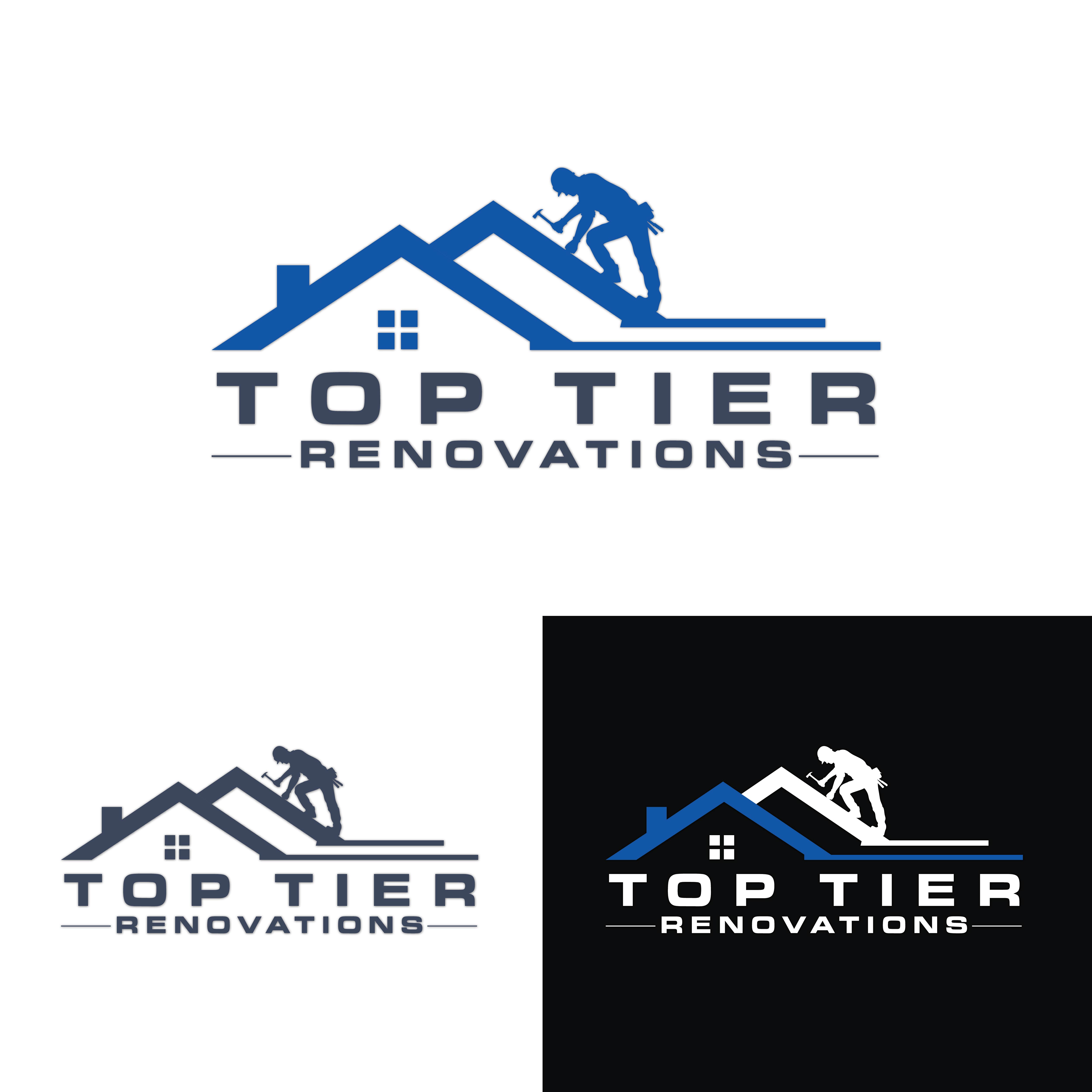 Logo Design by Logo Maker Zone for Top Tier Renovations, LLC | Design #34916674